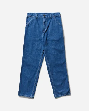 Men's Single Knee Pants Blue (Stone Washed)