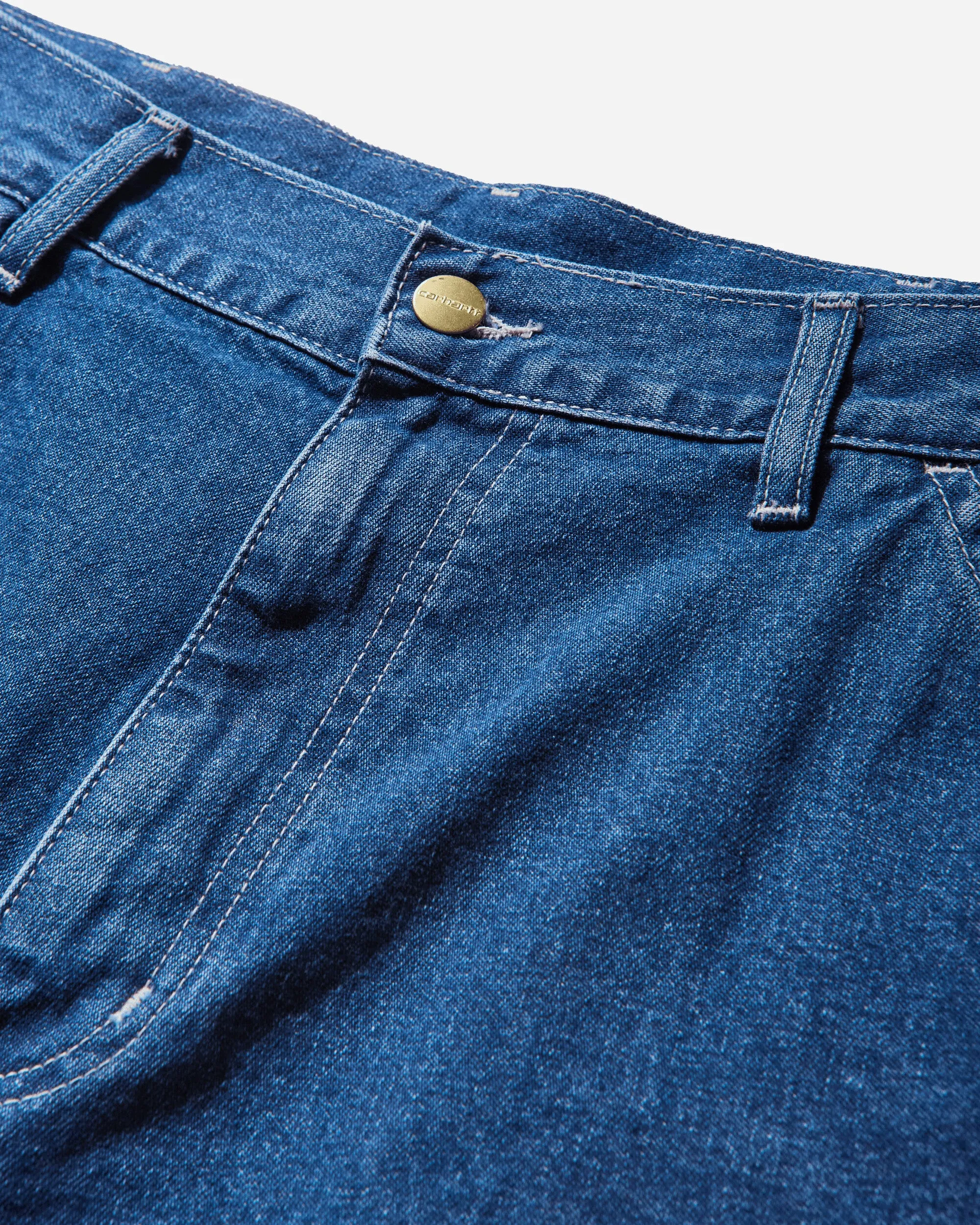 Men's Single Knee Pants Blue (Stone Washed)