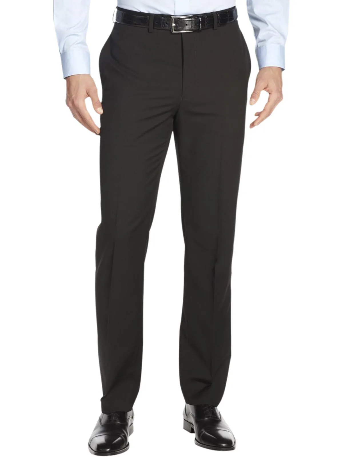 Mens Slim Fit Flat Front Dress Pants
