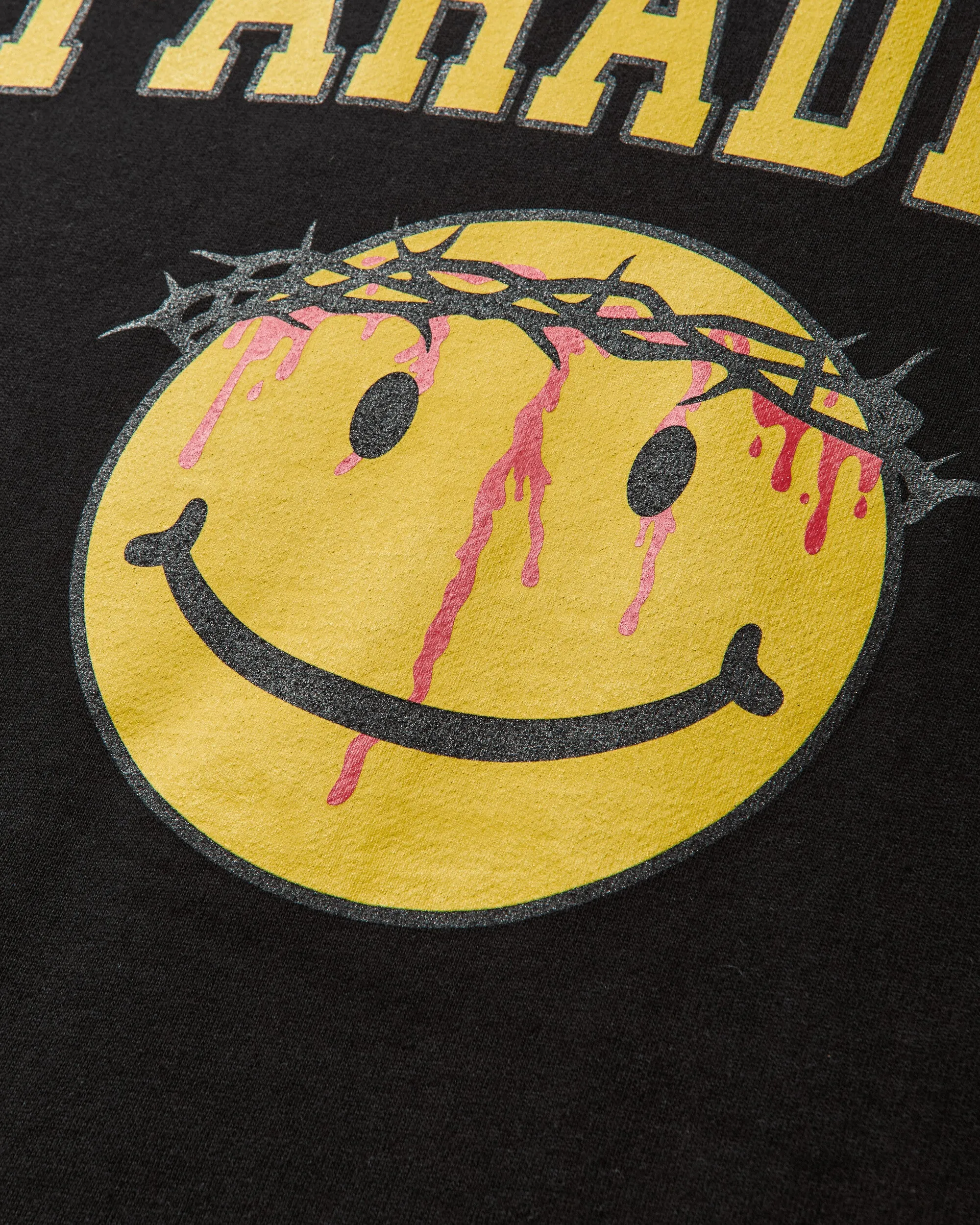 Men's Smiley Jesus Crewneck Sweatshirt Black