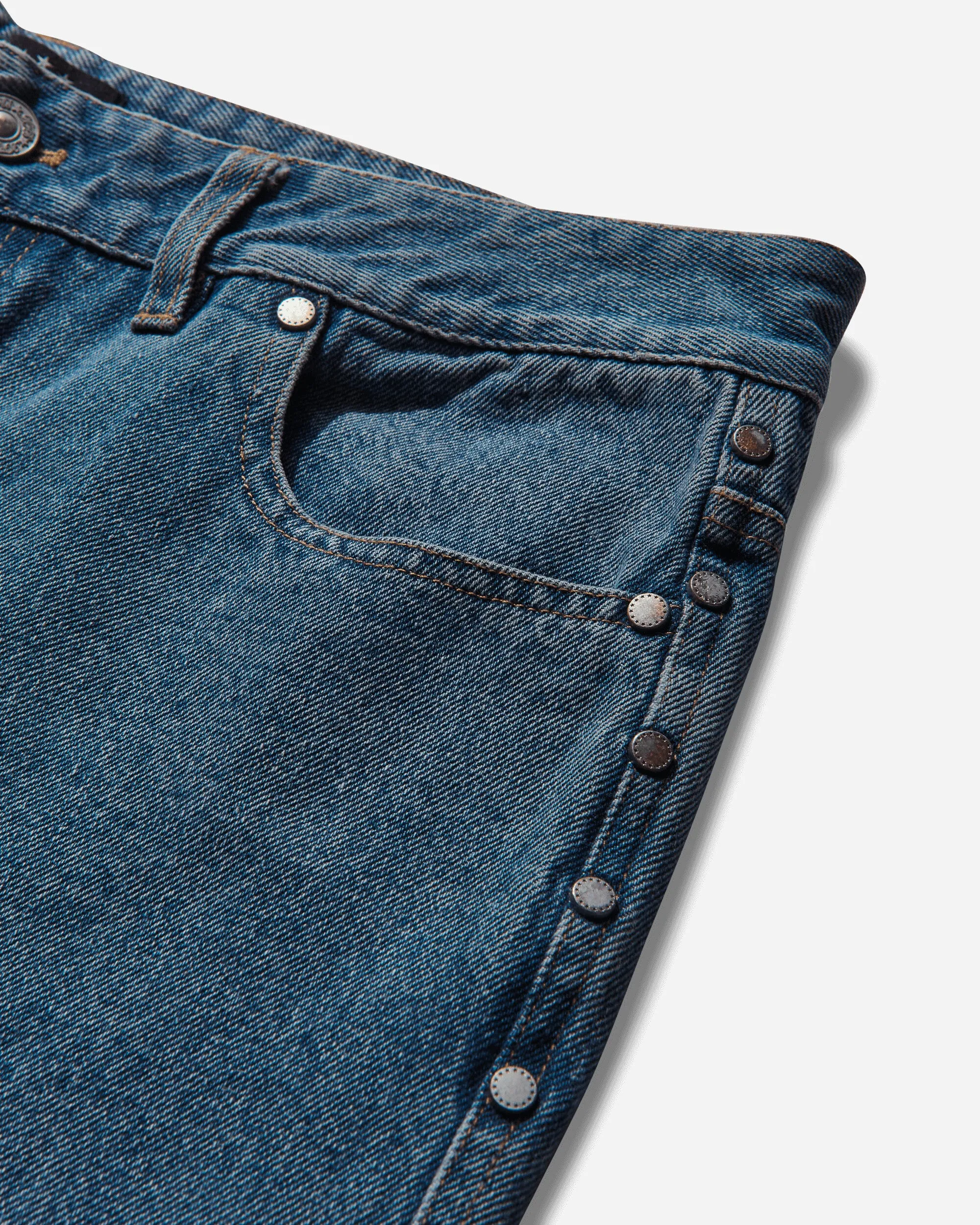 Men's Super Baggy Studded Pants Indigo