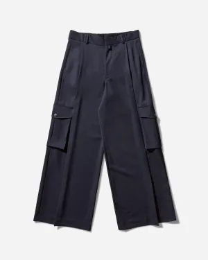 Men's Wide Pleated Pants Navy