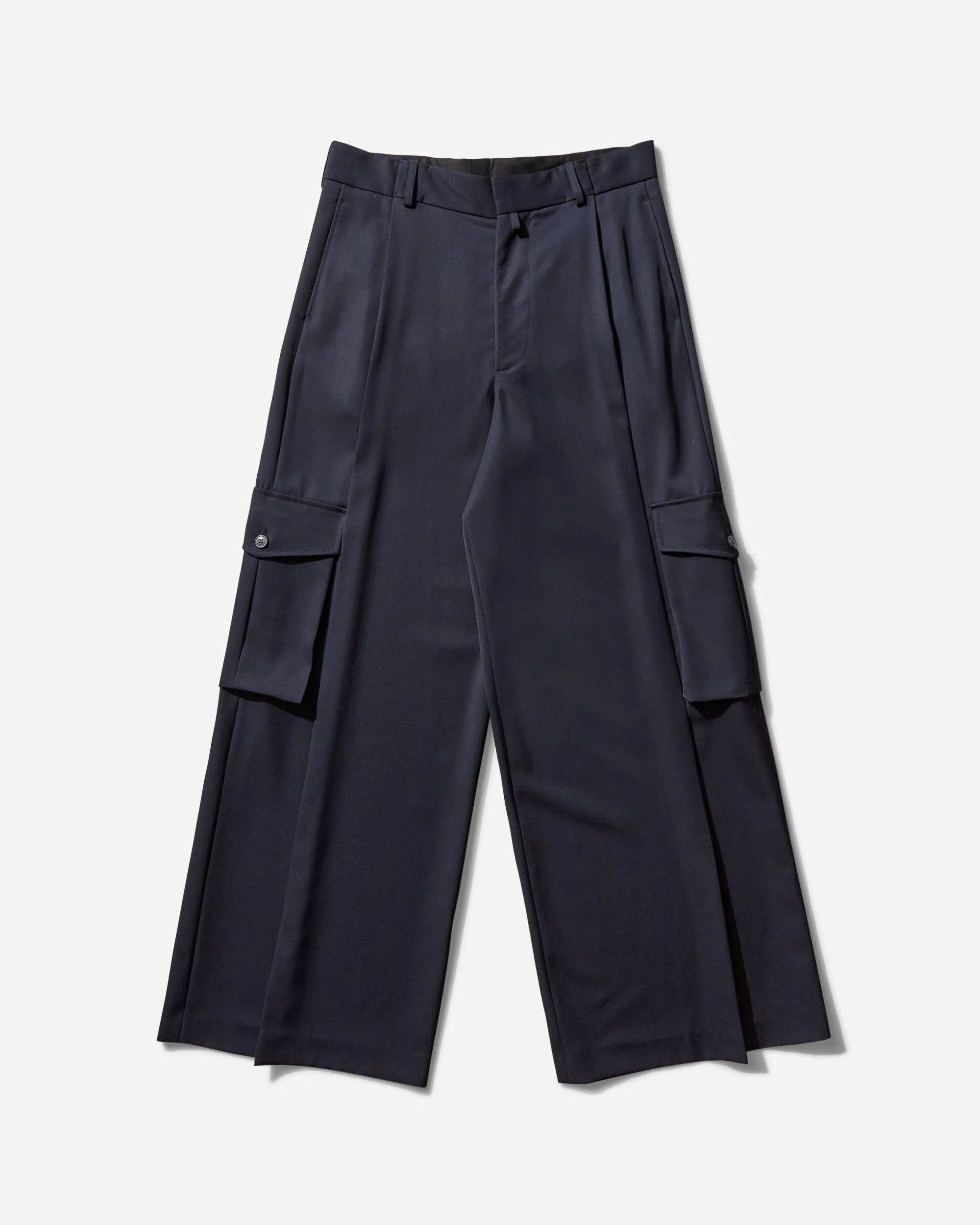 Men's Wide Pleated Pants Navy