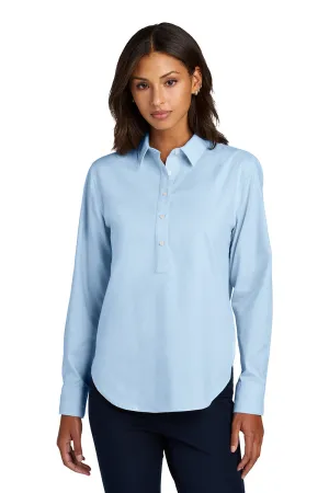 Mercer Mettle Womens Modern Oxford Long Sleeve Button Down Shirt - Light Blue