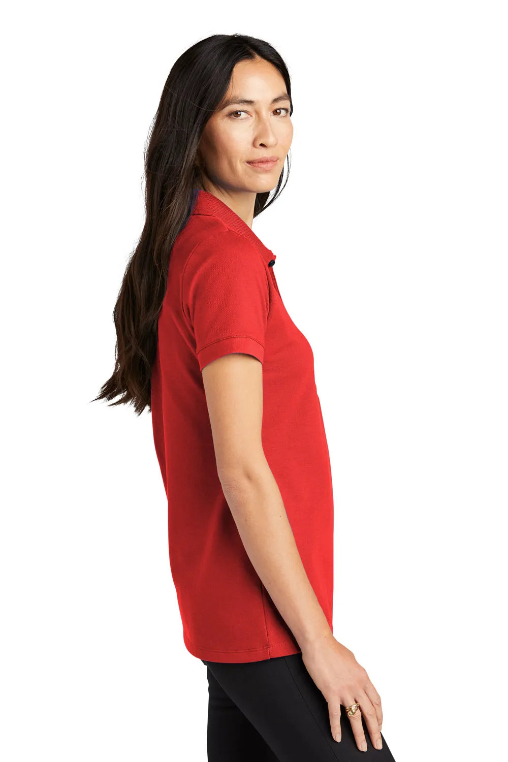 Mercer Mettle Womens Moisture Wicking Short Sleeve Polo Shirt - Apple Red