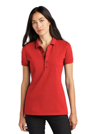 Mercer Mettle Womens Moisture Wicking Short Sleeve Polo Shirt - Apple Red