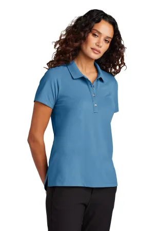 Mercer Mettle Womens Moisture Wicking Short Sleeve Polo Shirt - Parisian Blue