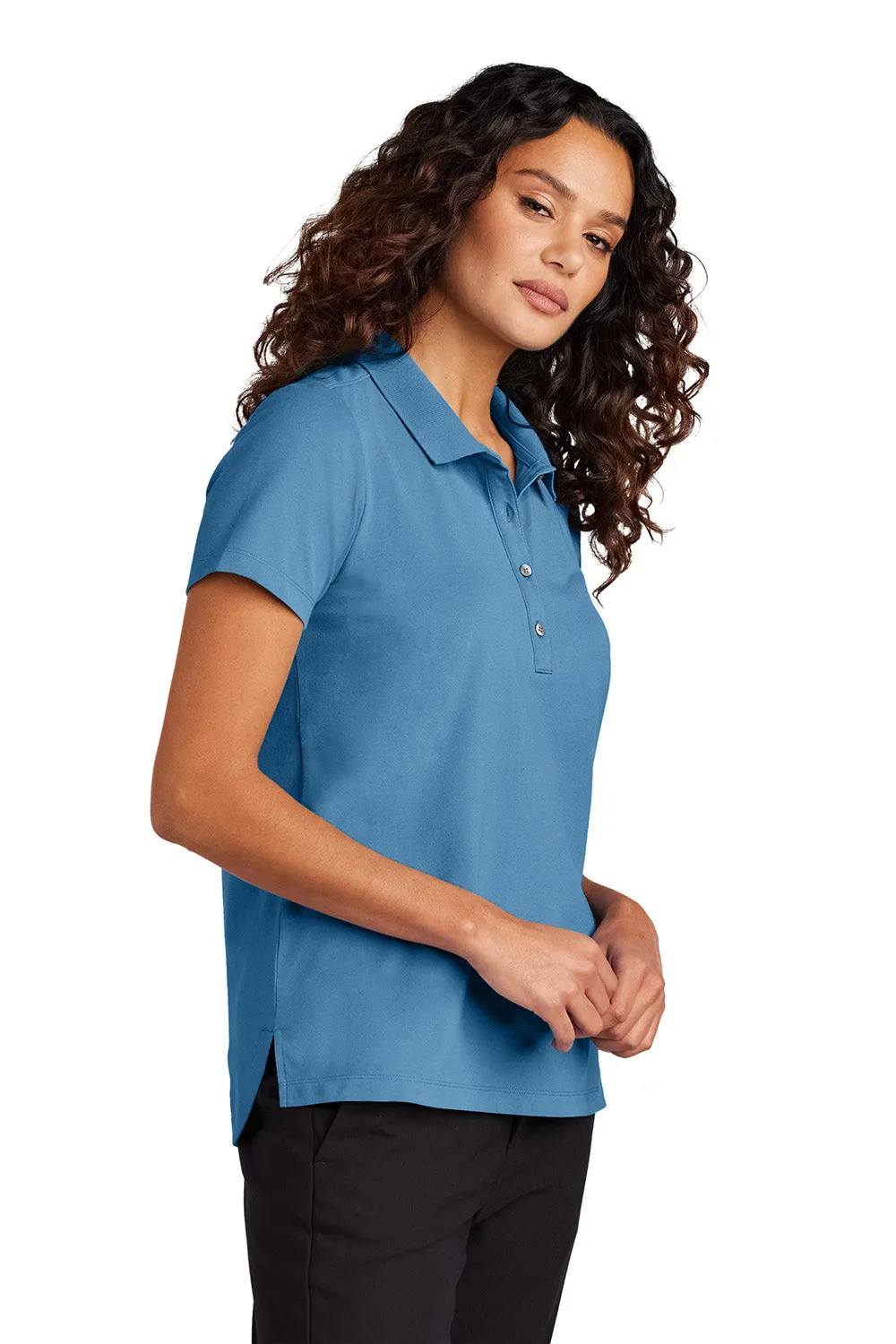 Mercer Mettle Womens Moisture Wicking Short Sleeve Polo Shirt - Parisian Blue