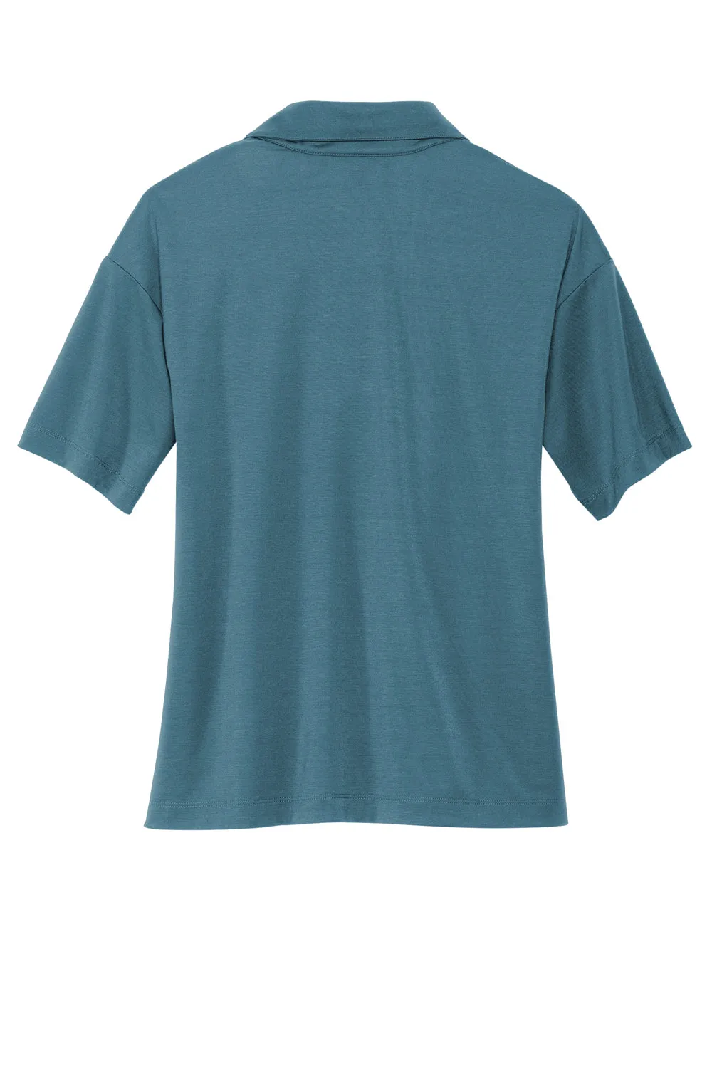 Mercer Mettle Womens Moisture Wicking Short Sleeve Polo Shirt - Parisian Blue