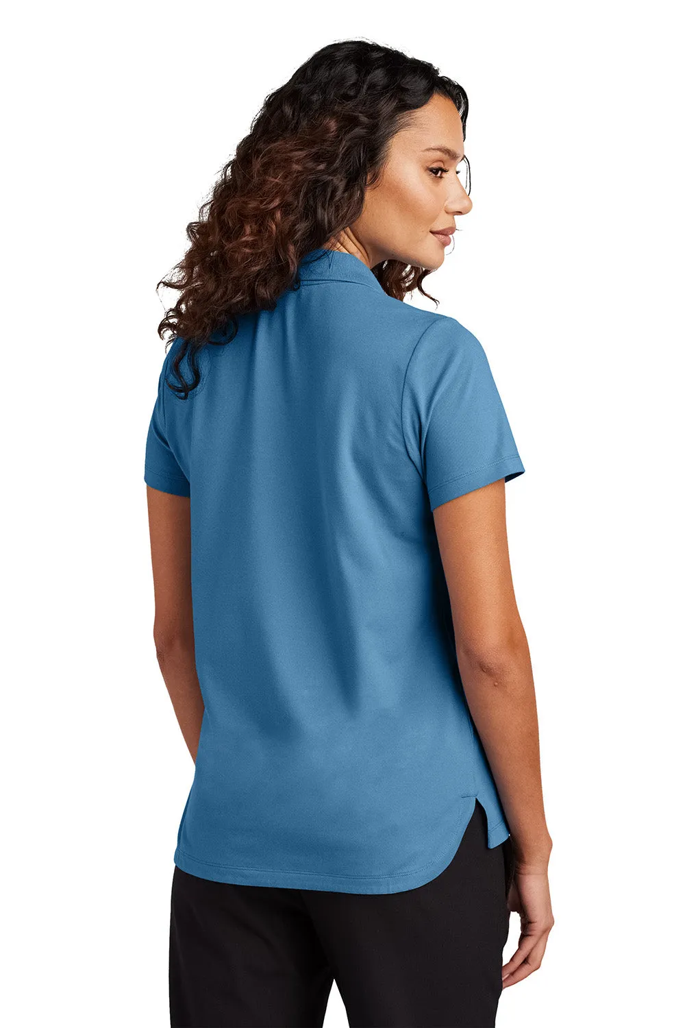 Mercer Mettle Womens Moisture Wicking Short Sleeve Polo Shirt - Parisian Blue