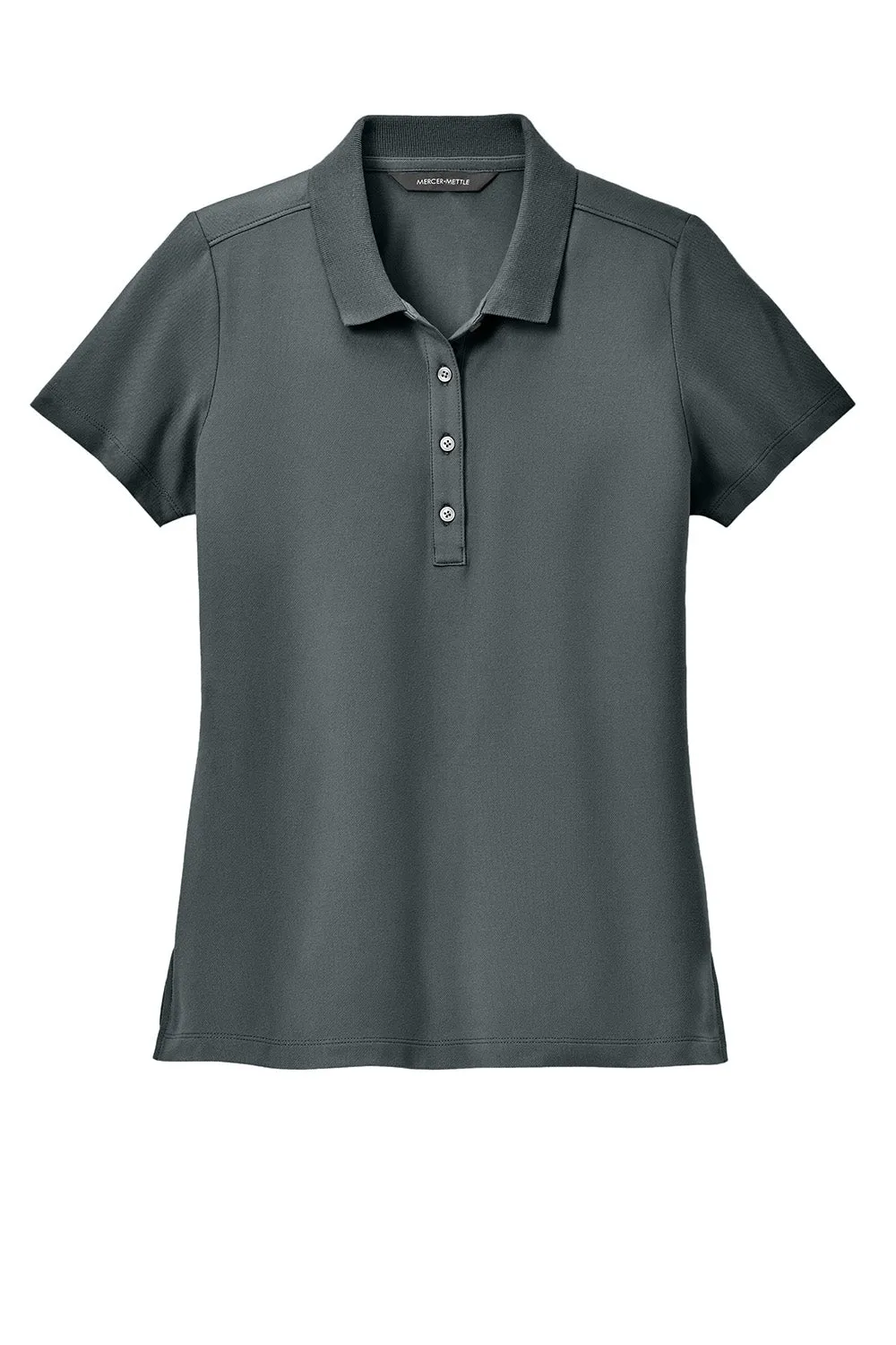 Mercer Mettle Womens Moisture Wicking Short Sleeve Polo Shirt - Storm Grey