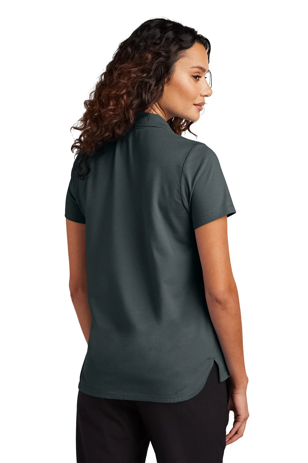 Mercer Mettle Womens Moisture Wicking Short Sleeve Polo Shirt - Storm Grey