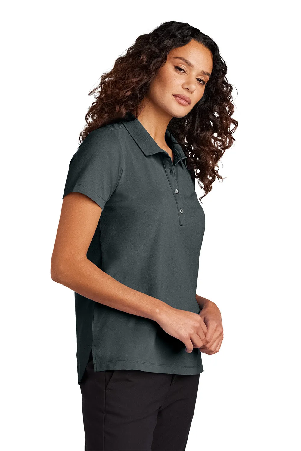 Mercer Mettle Womens Moisture Wicking Short Sleeve Polo Shirt - Storm Grey