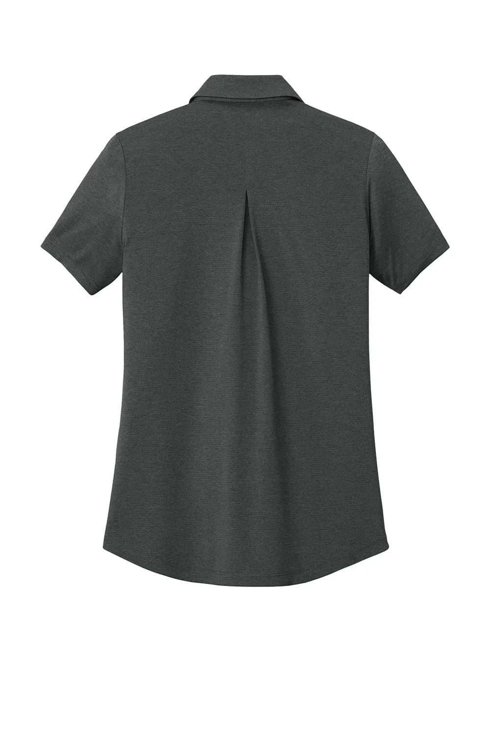 Mercer Mettle Womens Recharge Moisture Wicking Short Sleeve Polo Shirt - Heather Anchor Grey