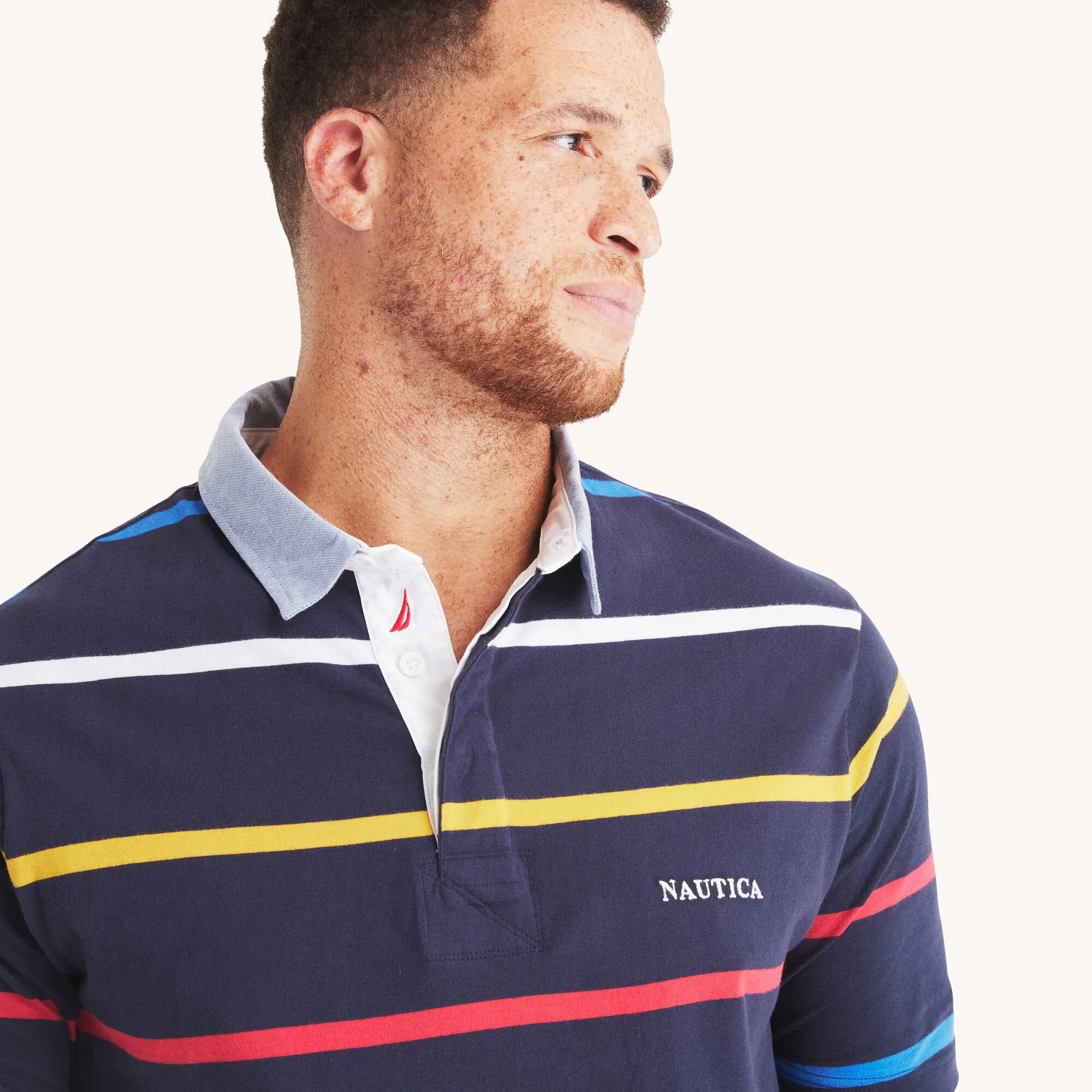 Nautica Mens Big & Tall Classic Fit Rugby Polo