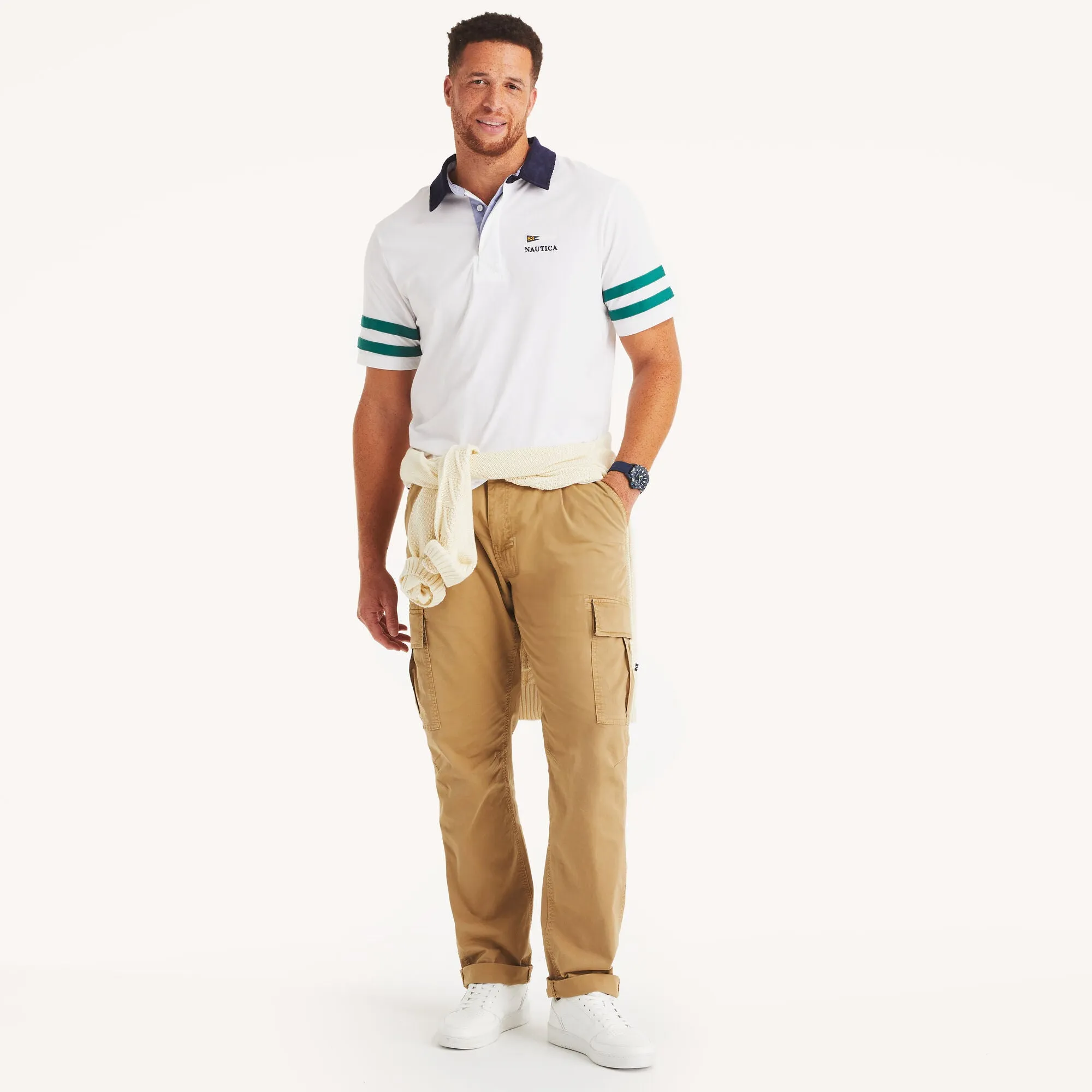 Nautica Mens Big & Tall Classic Fit Rugby Polo