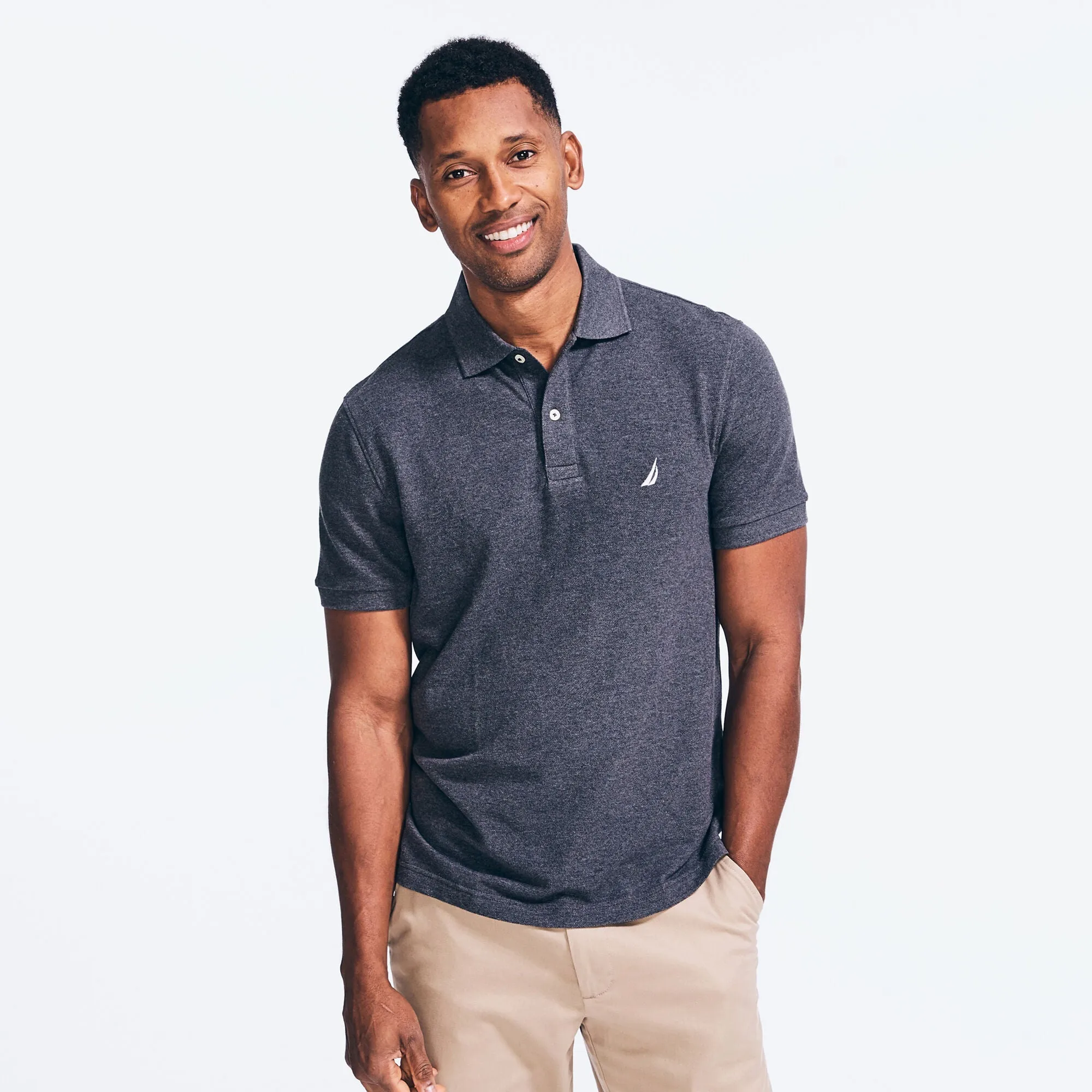 Nautica Mens Classic Fit Deck Polo