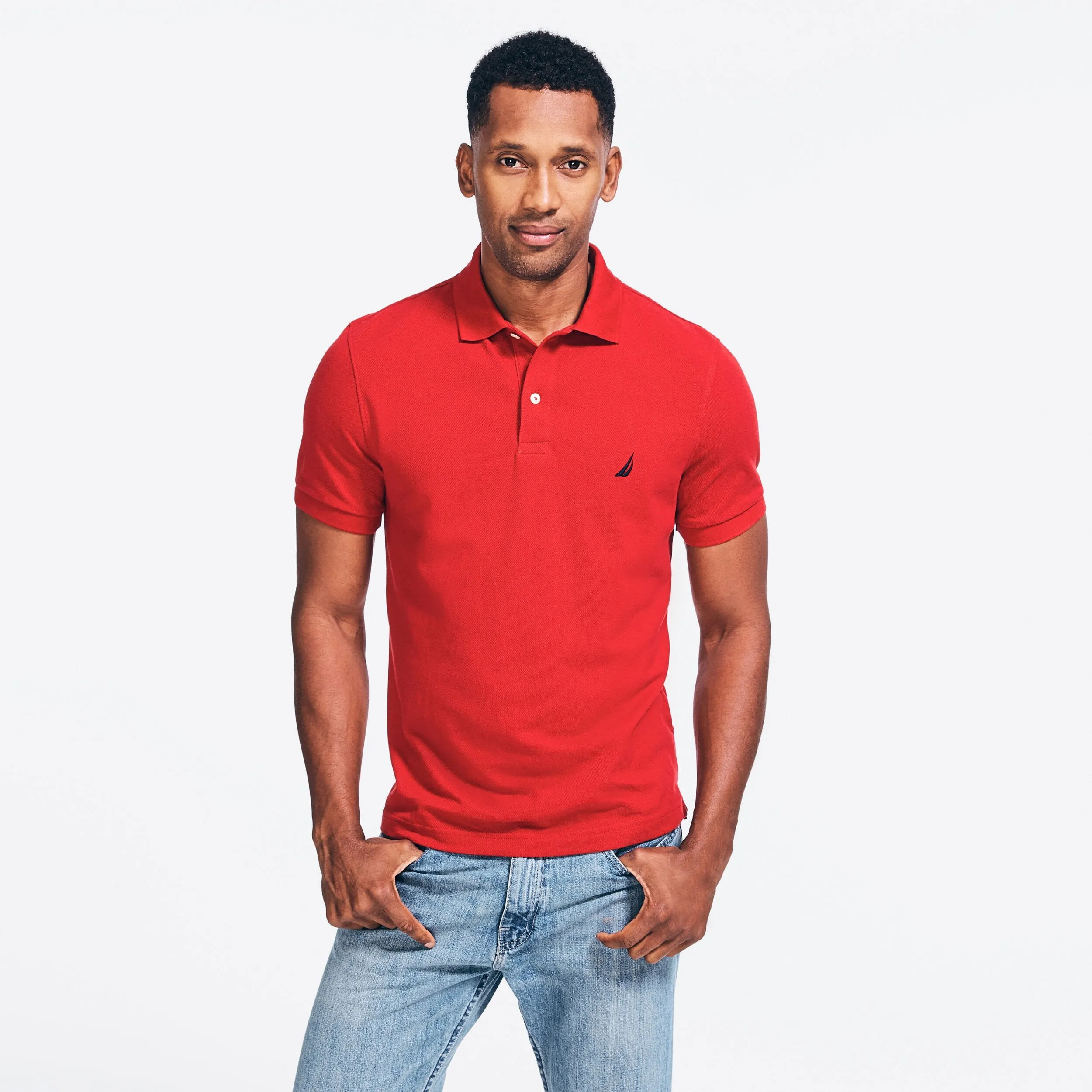 Nautica Mens Classic Fit Deck Polo