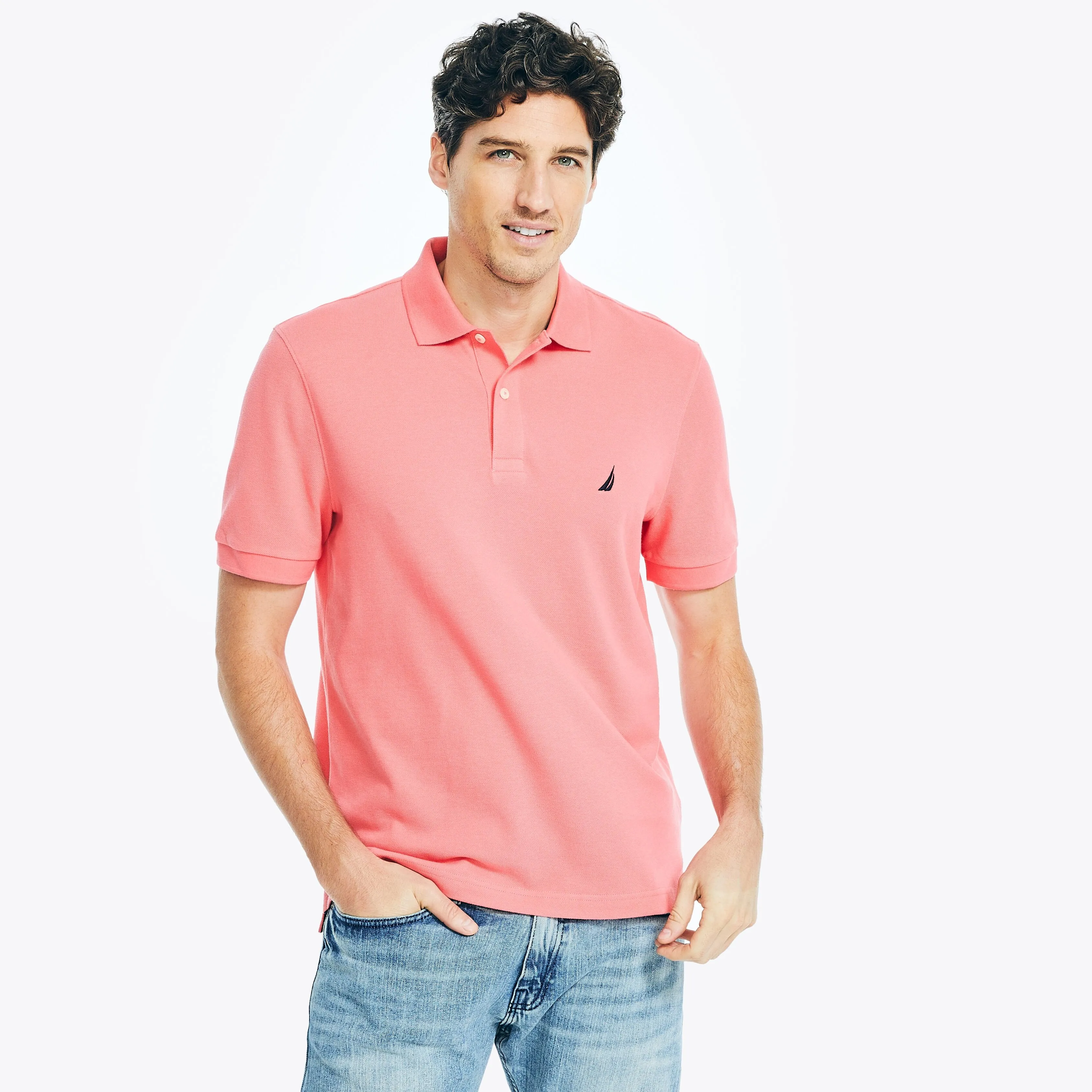 Nautica Mens Classic Fit Deck Polo