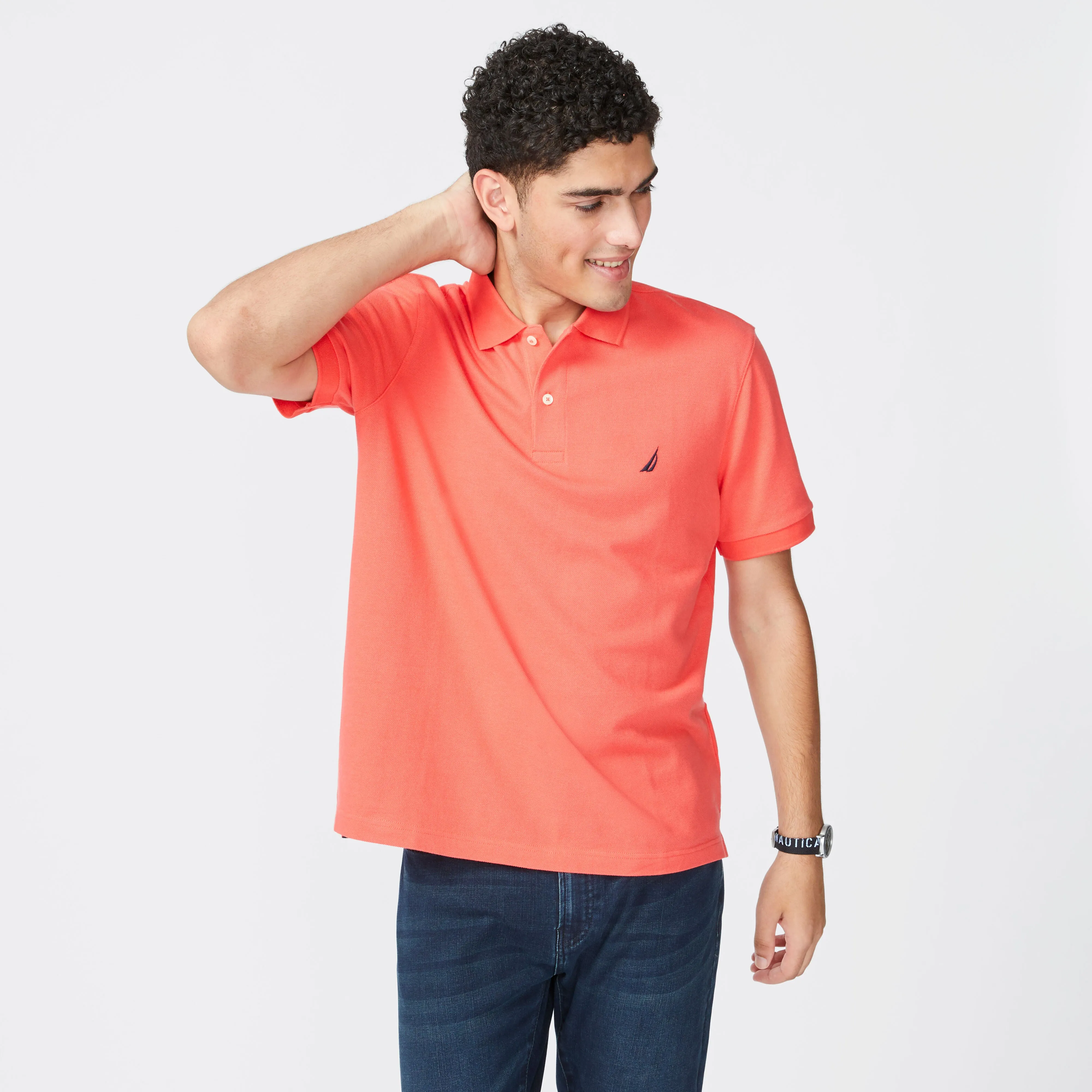 Nautica Mens Classic Fit Deck Polo