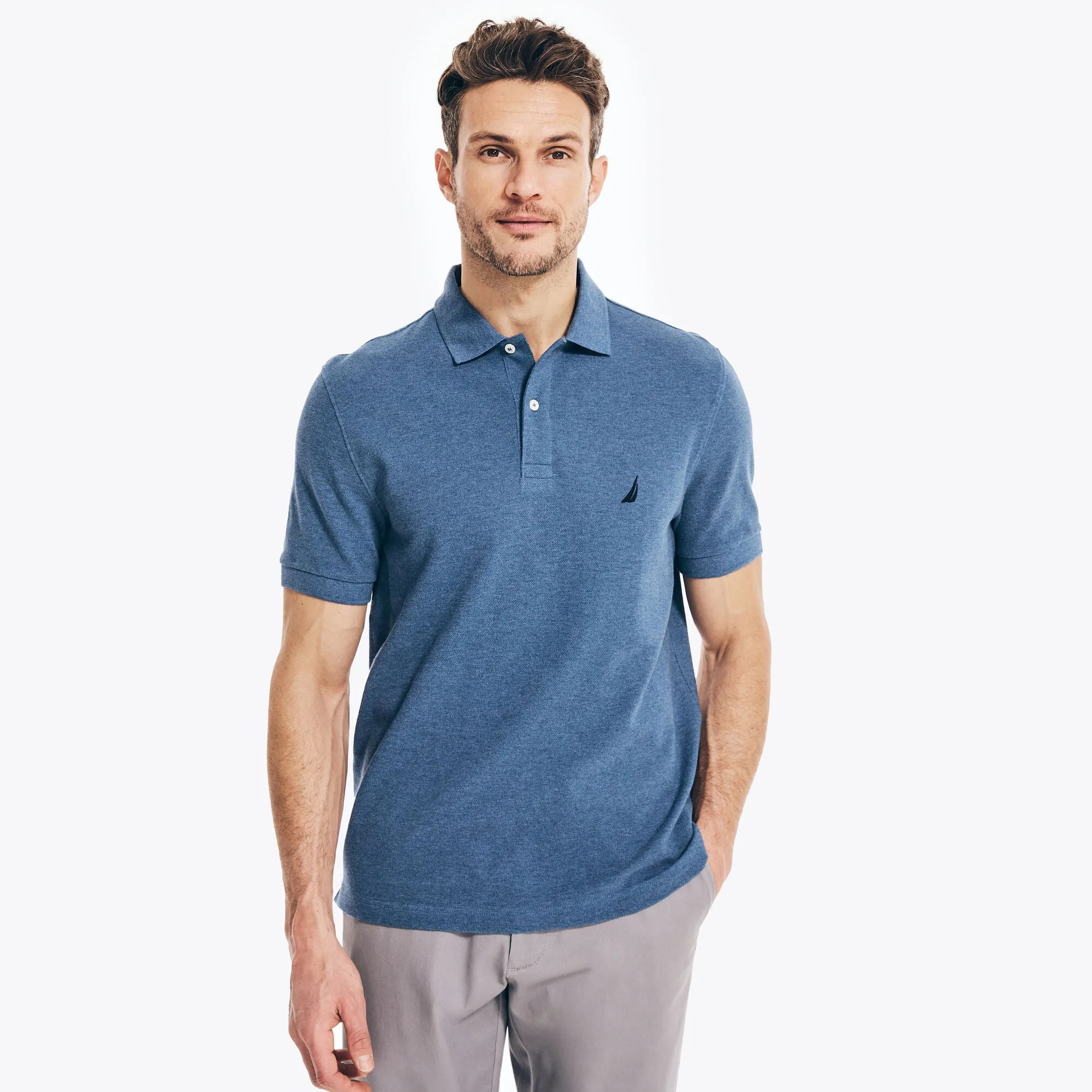 Nautica Mens Classic Fit Deck Polo