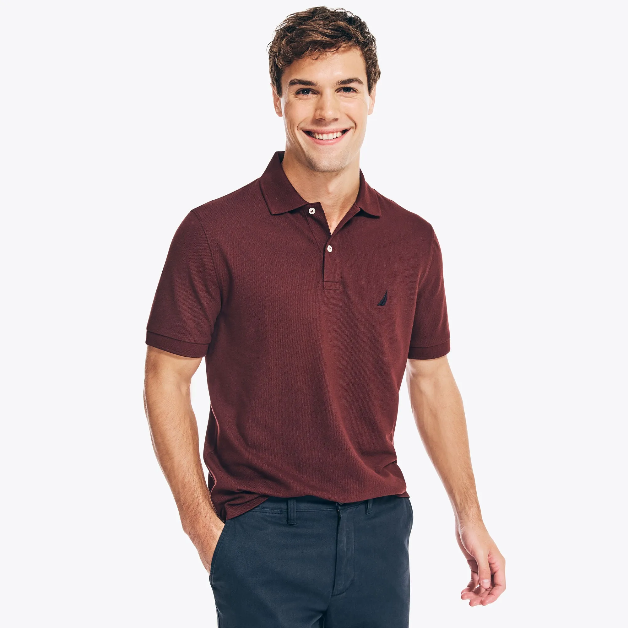 Nautica Mens Classic Fit Deck Polo