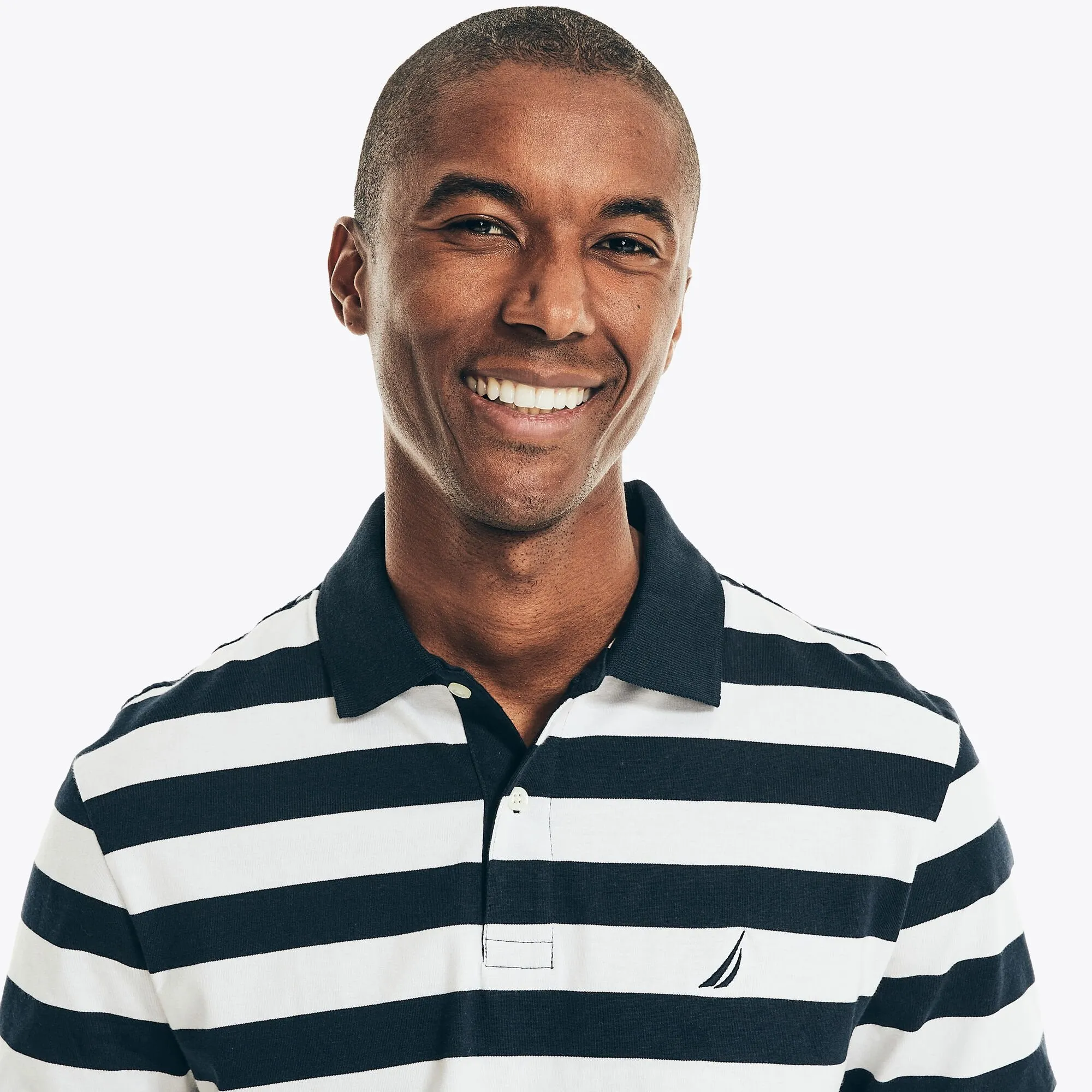 Nautica Mens Classic Fit Striped Polo