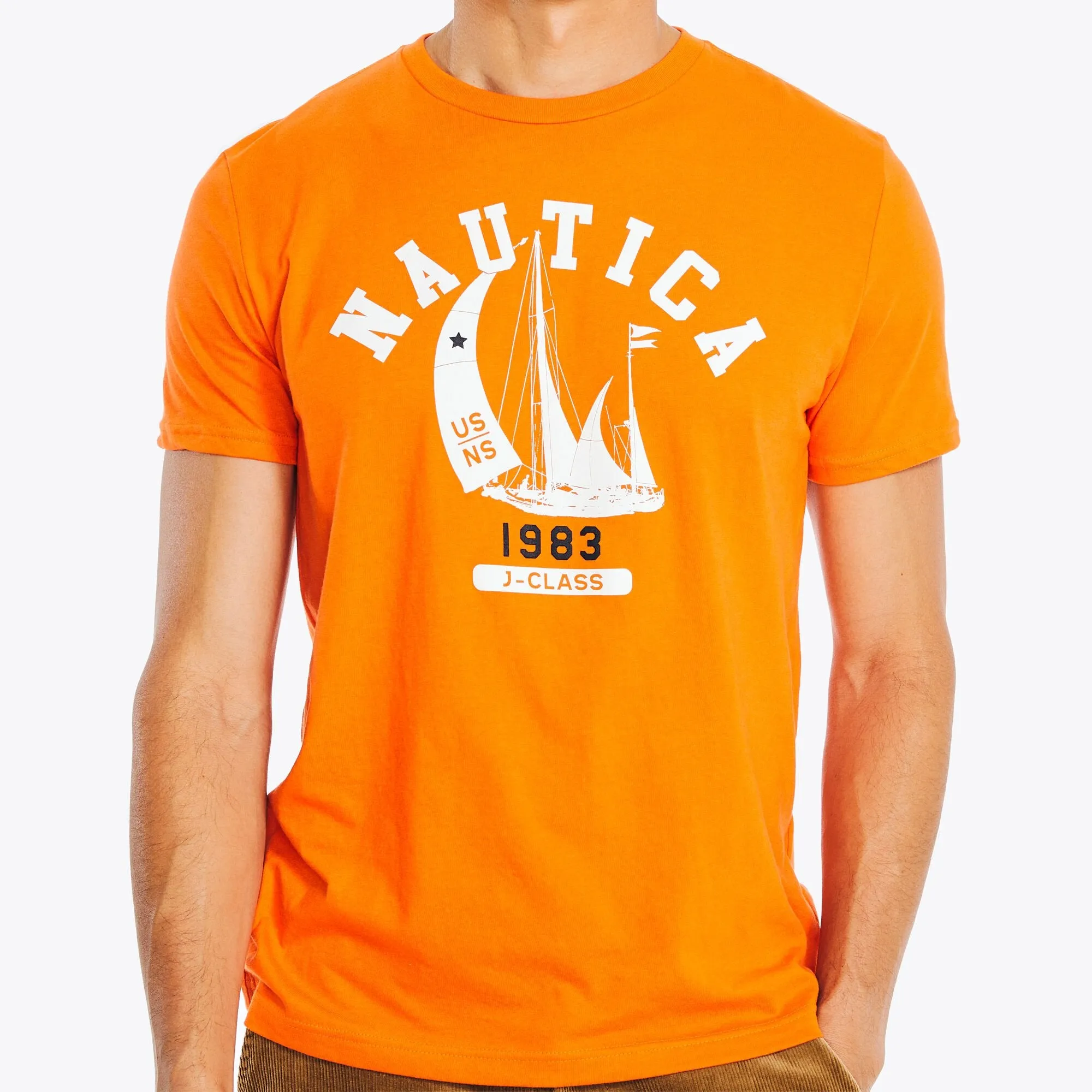 Nautica Mens J-Class Logo Graphic T-Shirt