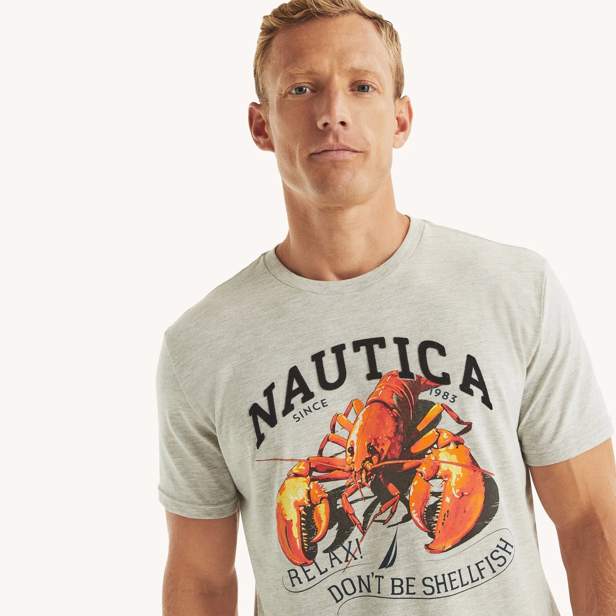 Nautica Mens Lobster Graphic T-Shirt