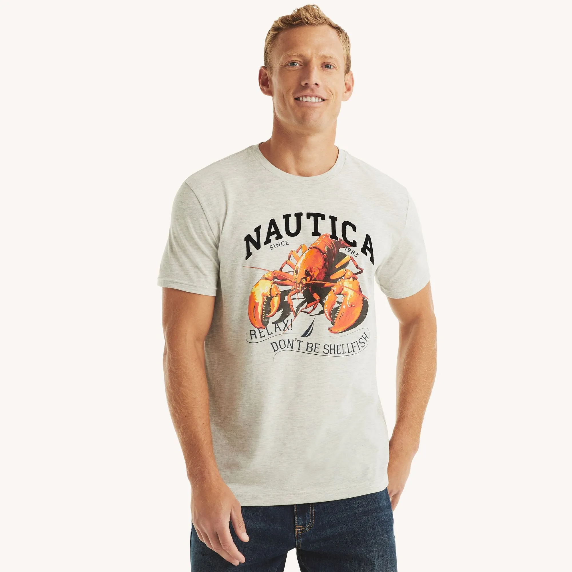 Nautica Mens Lobster Graphic T-Shirt
