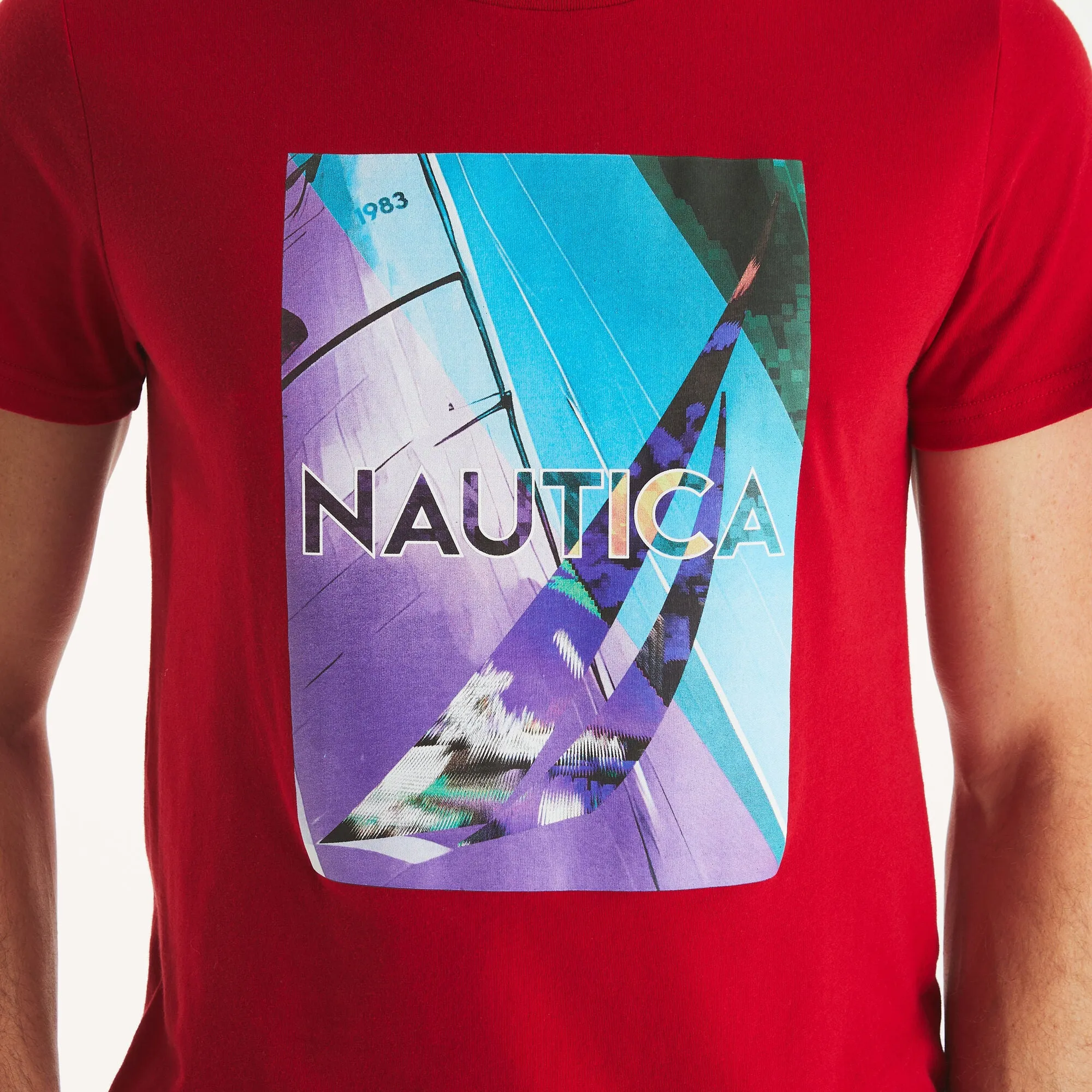 Nautica Mens Modern Sailing Graphic T-Shirt