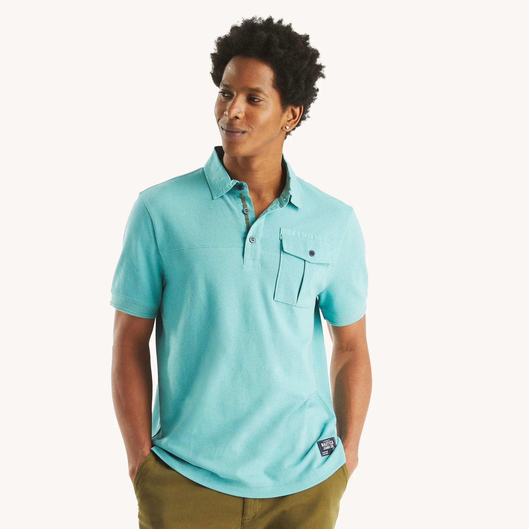 Nautica Mens Nautica Jeans Co. Classic Fit Polo