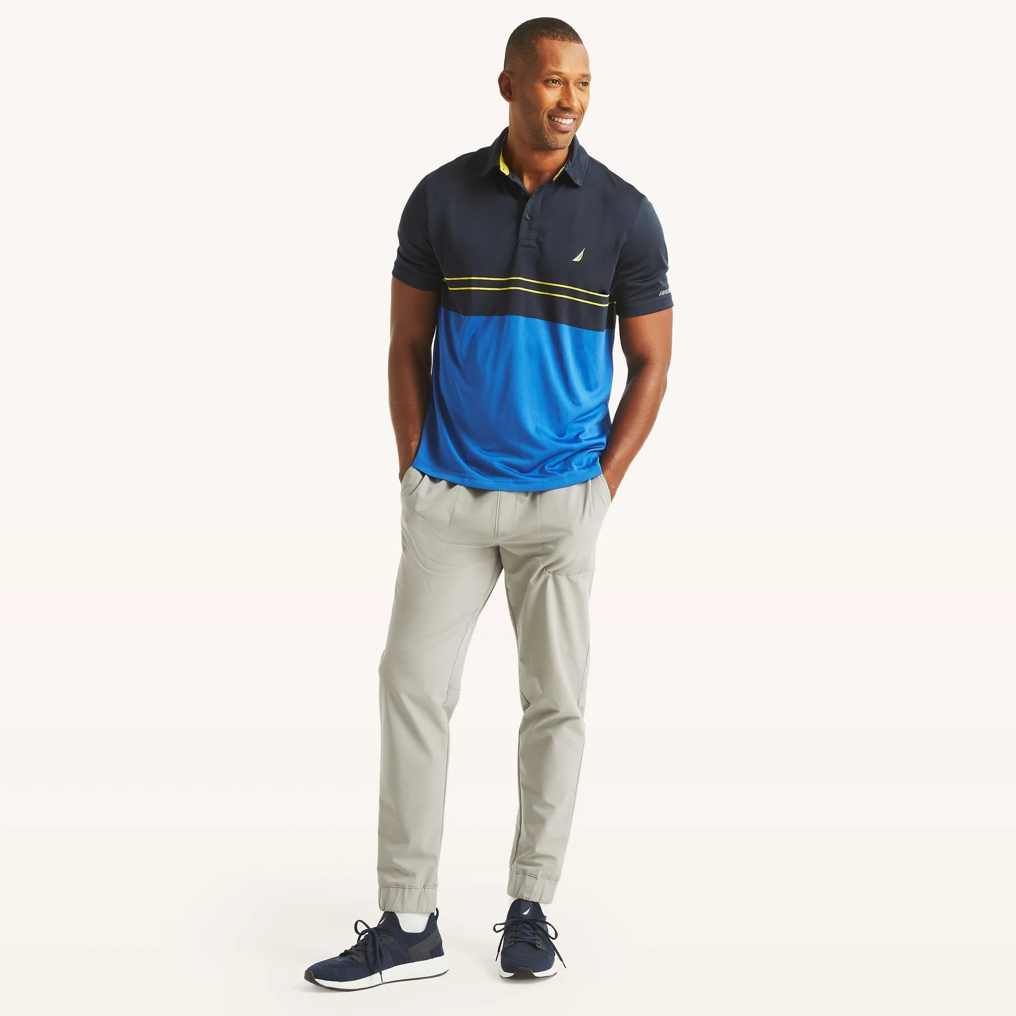 Nautica Mens Navtech Classic Fit Polo