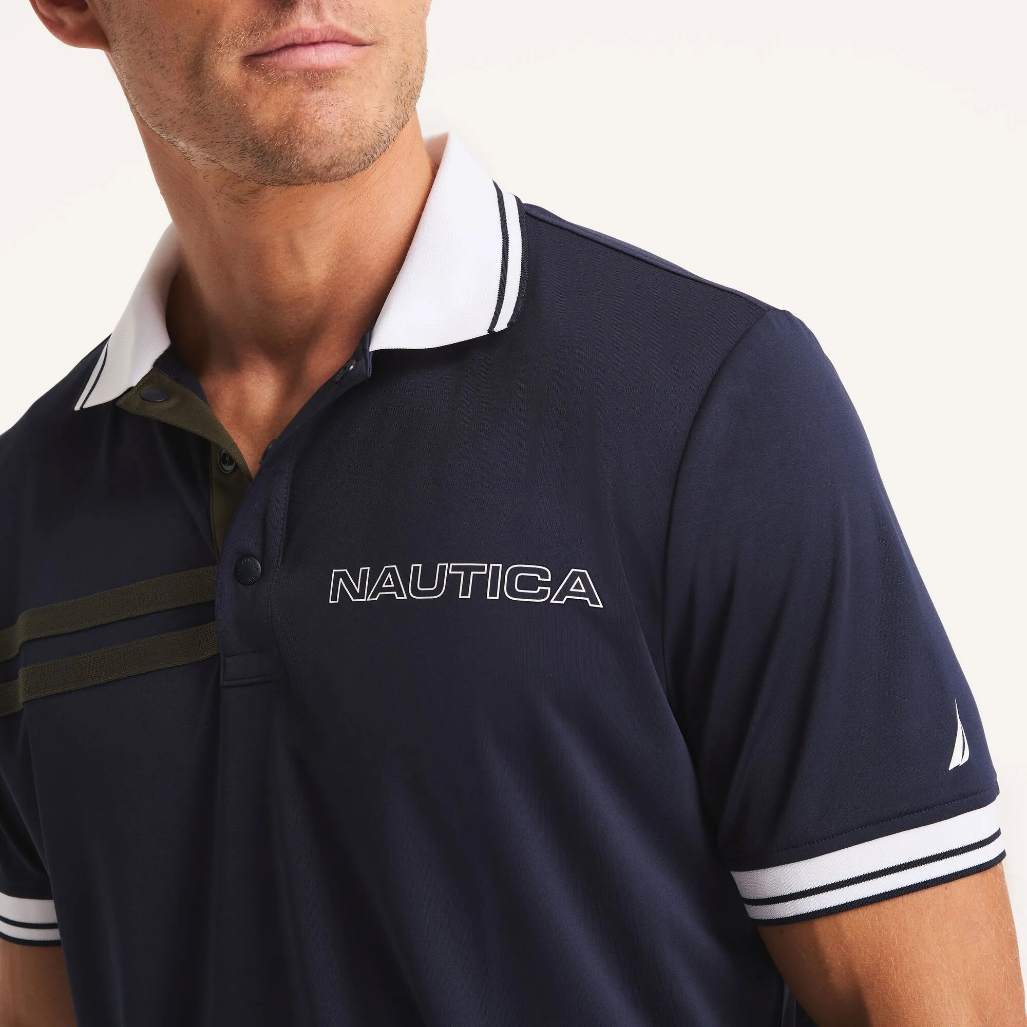 Nautica Mens Navtech Classic Fit Polo
