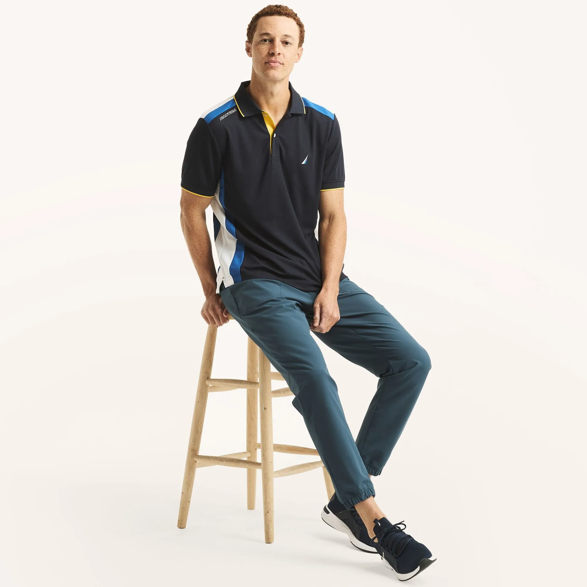 Nautica Mens Navtech Classic Fit Polo