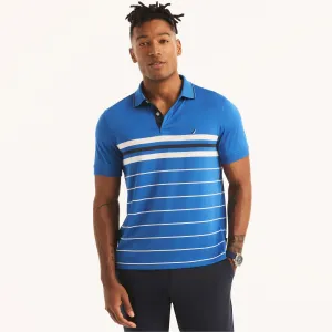 Nautica Mens Navtech Sustainably Crafted Classic Fit Striped Polo