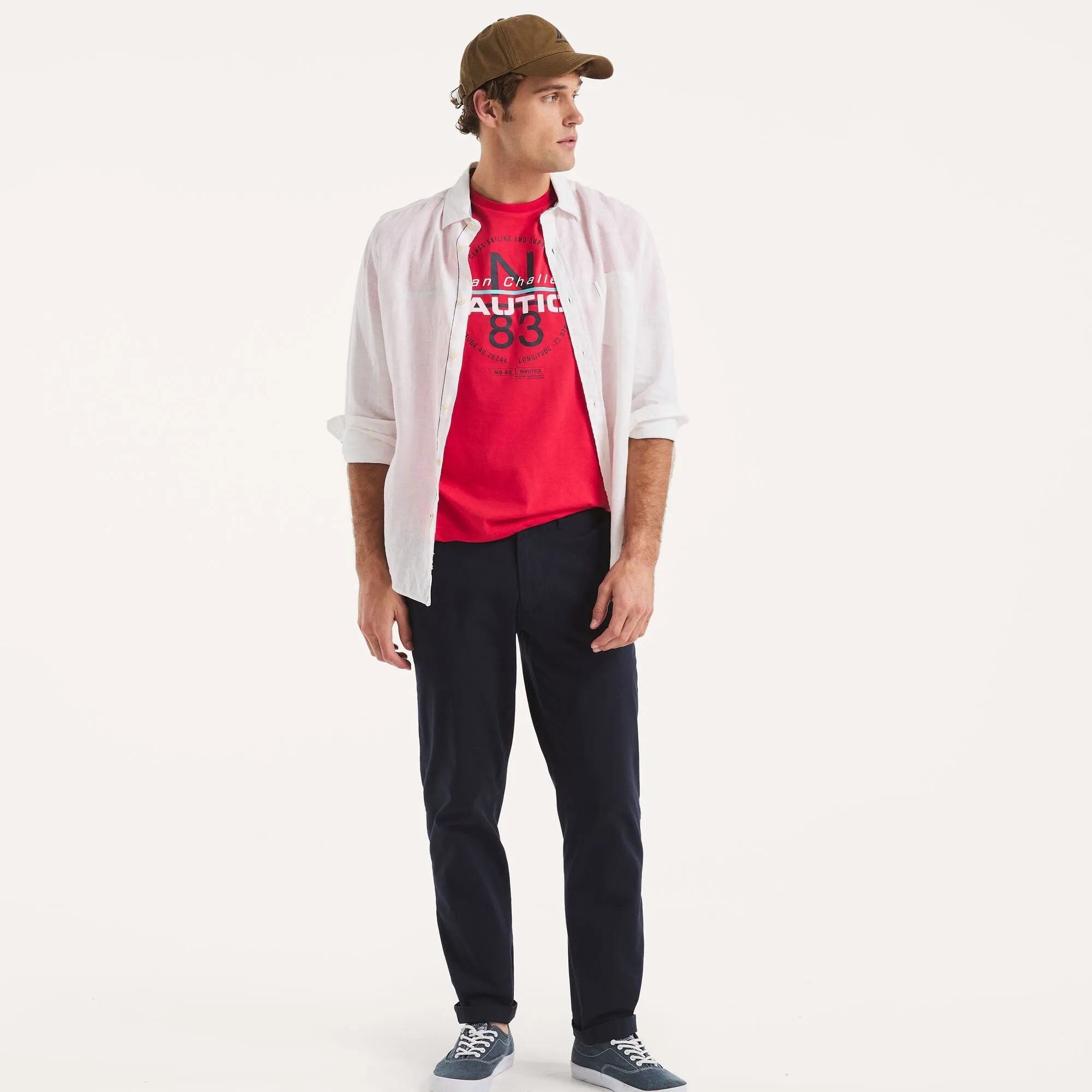 Nautica Mens Ocean Challenge Graphic T-Shirt