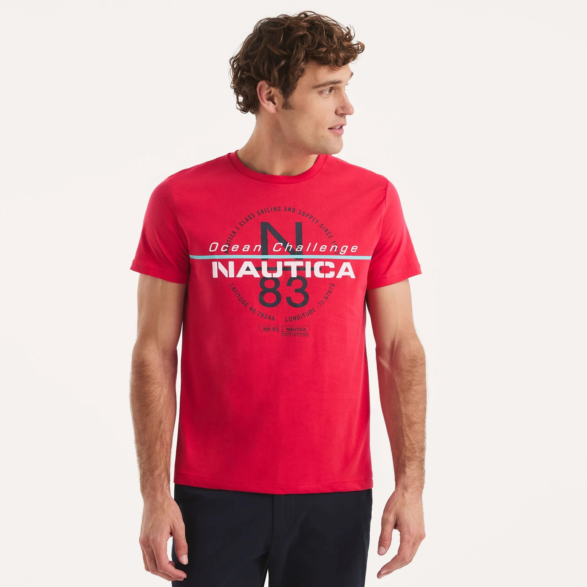 Nautica Mens Ocean Challenge Graphic T-Shirt