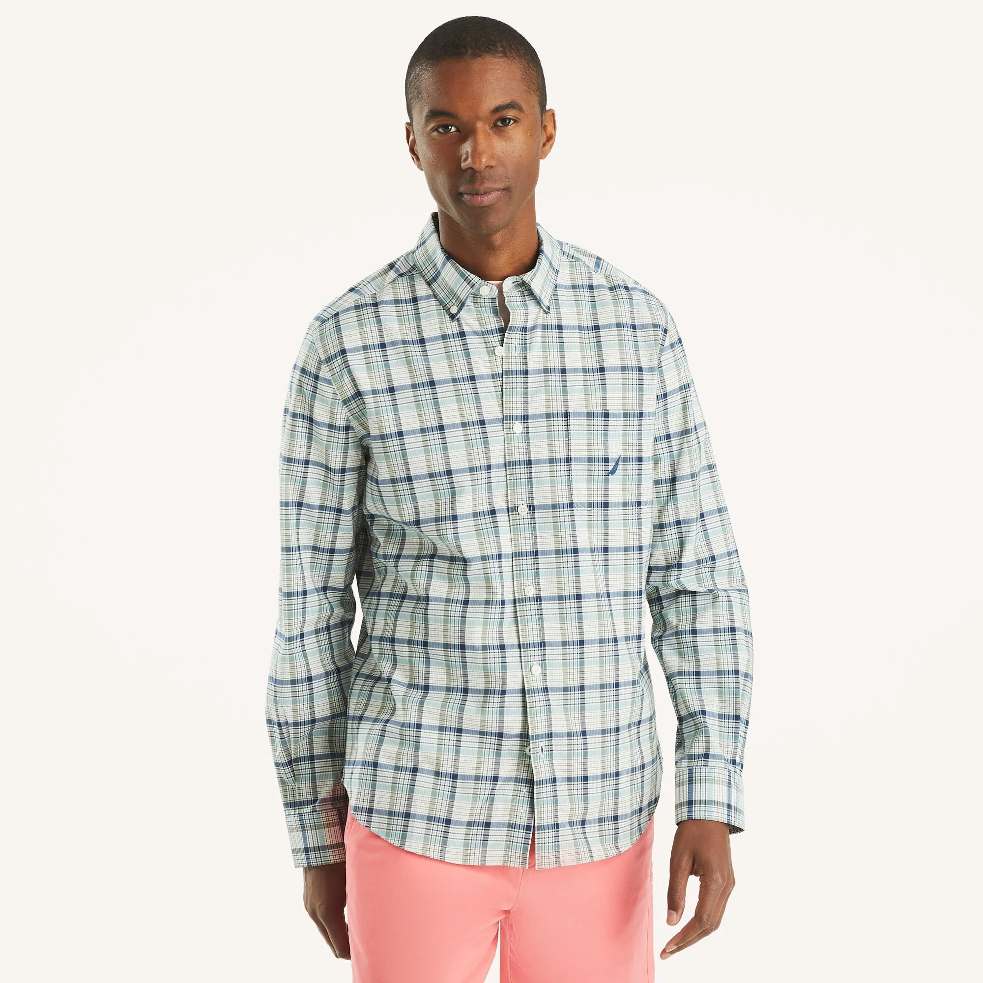 Nautica Mens Plaid Shirt