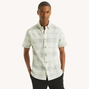 Nautica Mens Plaid Short-Sleeve Shirt