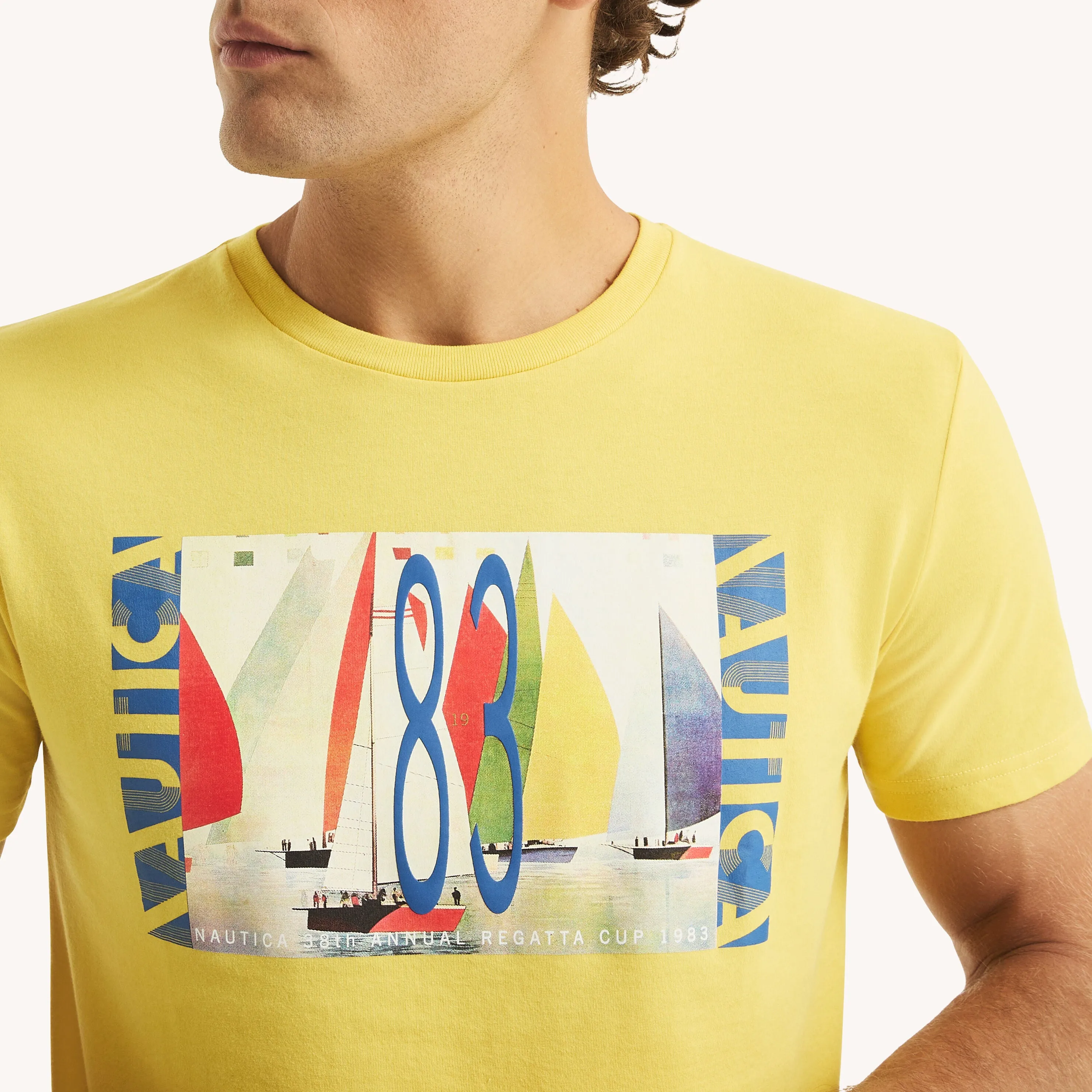 Nautica Mens Regatta Cup 1983 Graphic T-Shirt