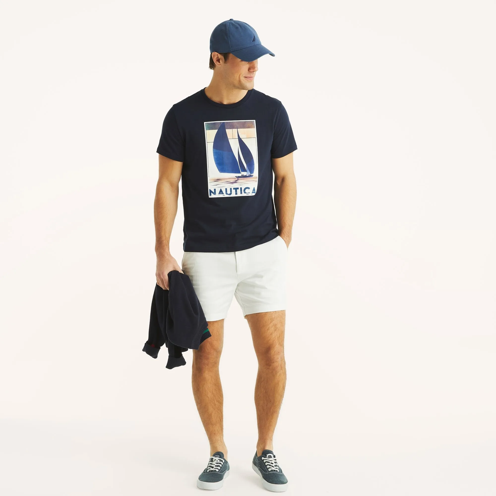 Nautica Mens Sailboat Graphic T-Shirt