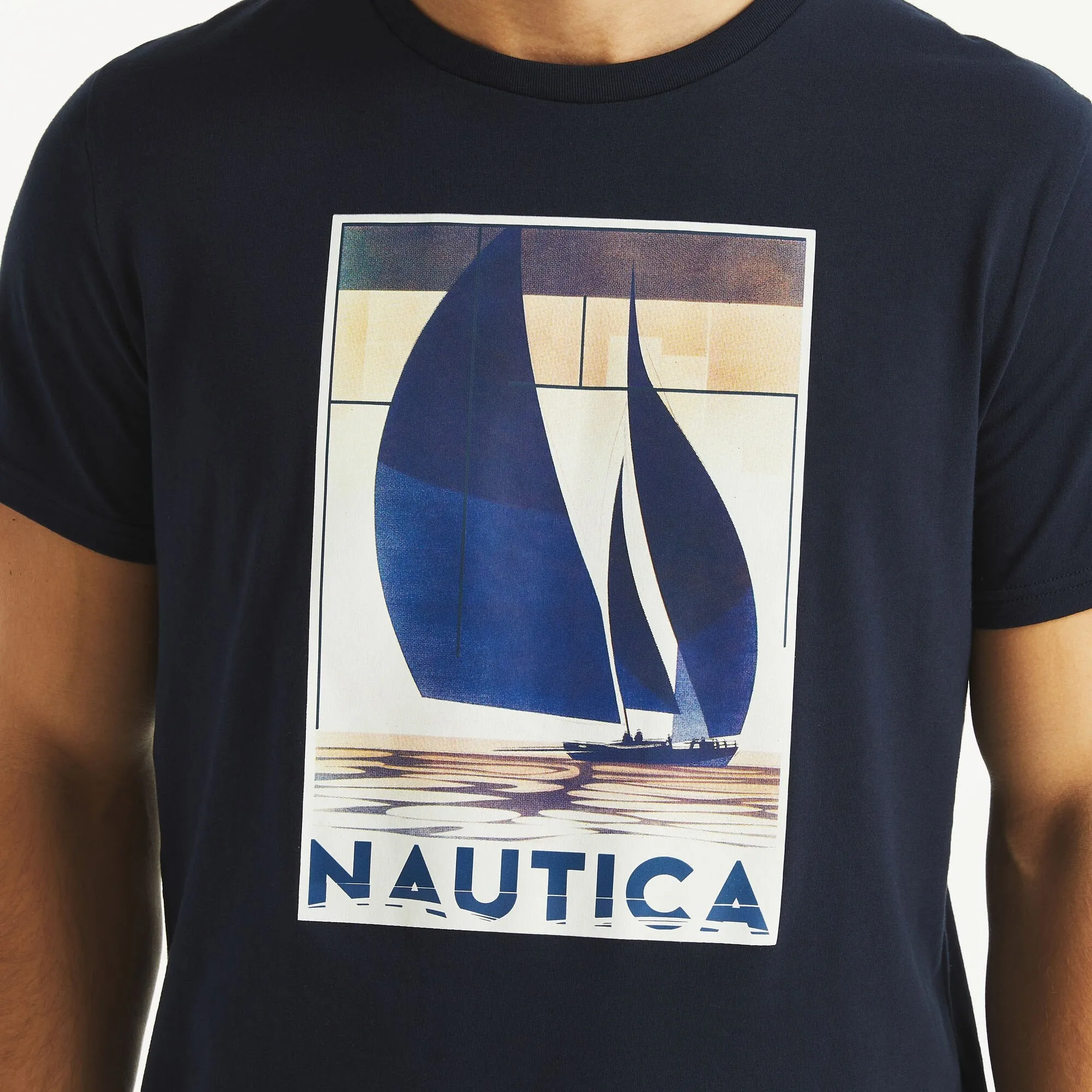 Nautica Mens Sailboat Graphic T-Shirt