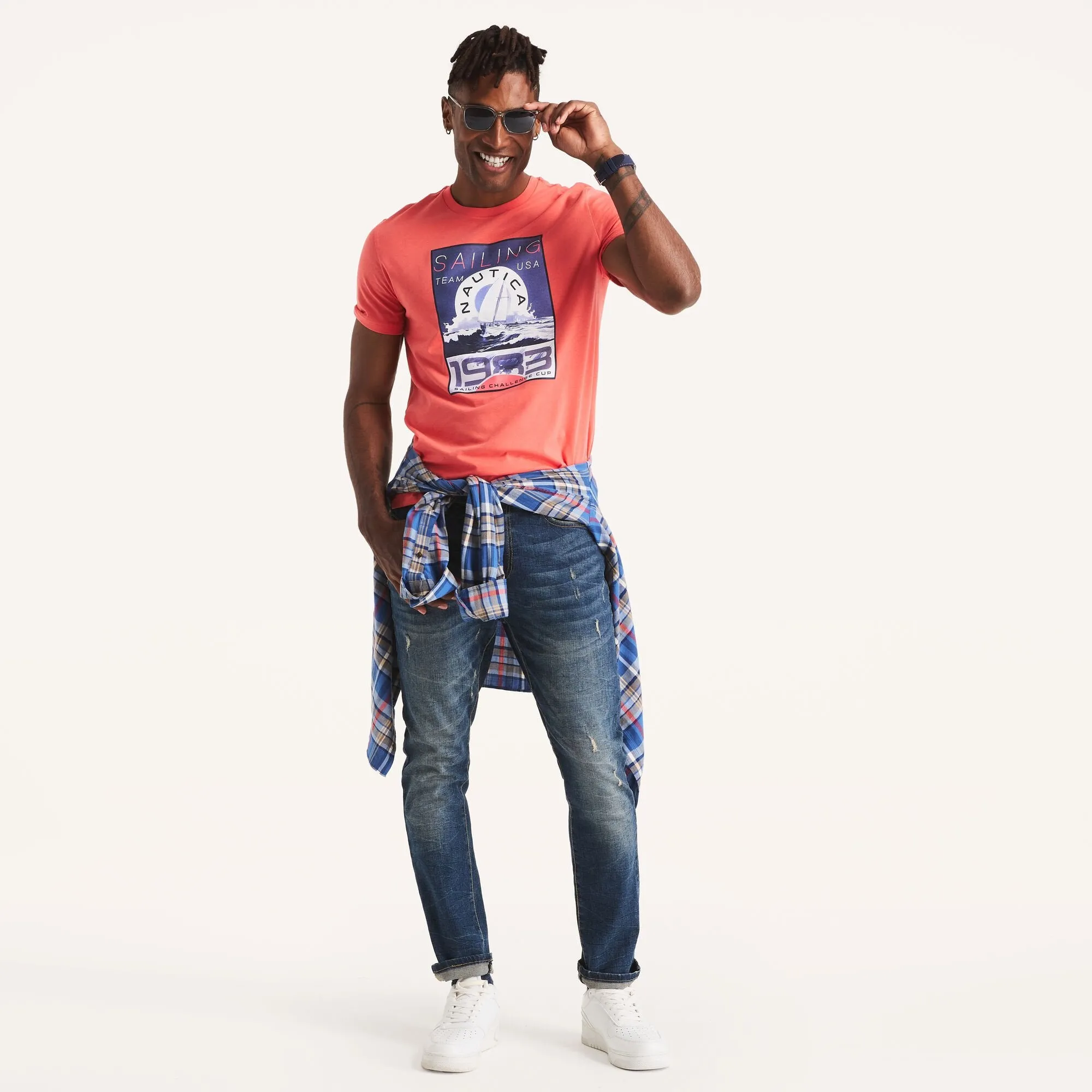 Nautica Mens Sailing Challenge Graphic T-Shirt