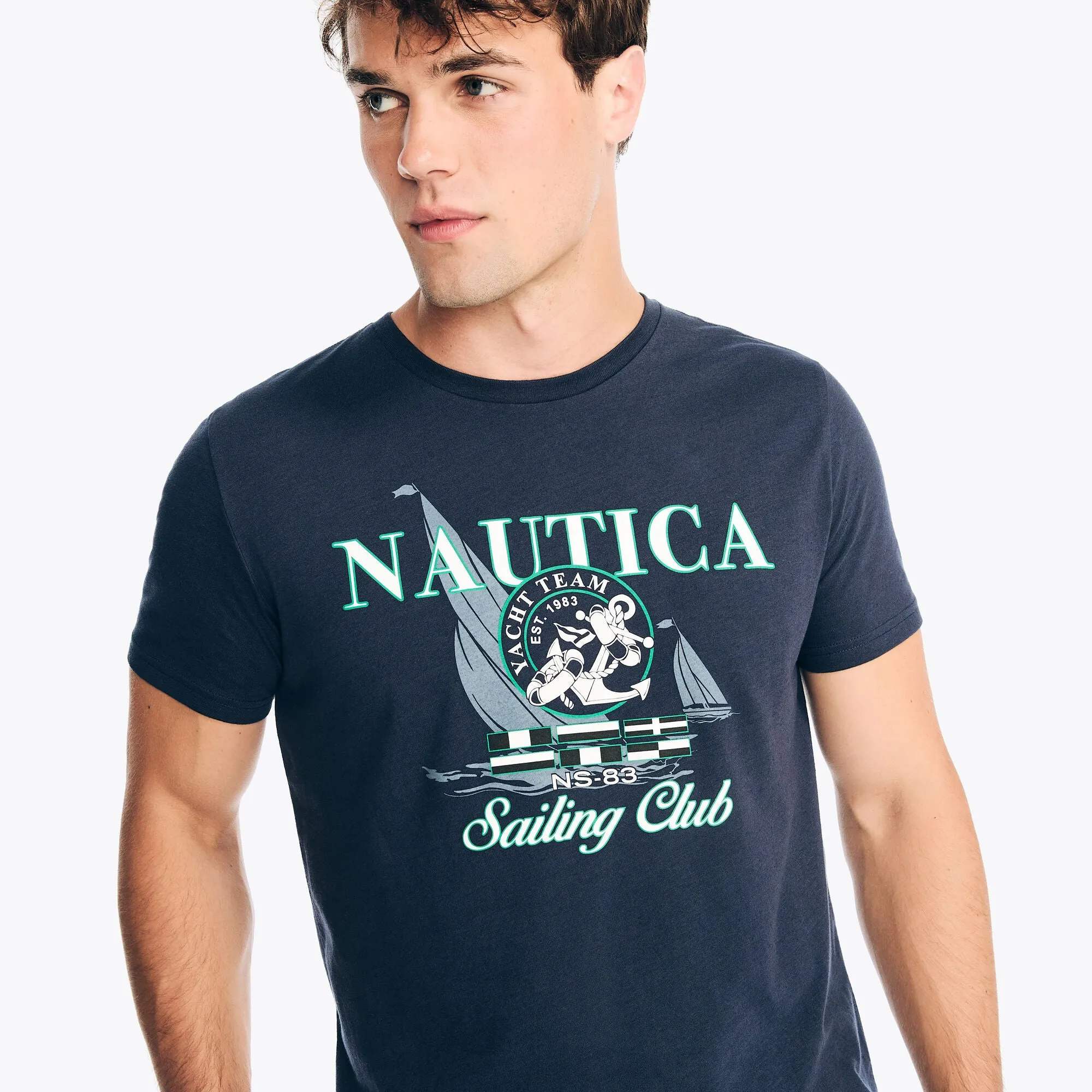 Nautica Mens Sailing Club Graphic T-Shirt