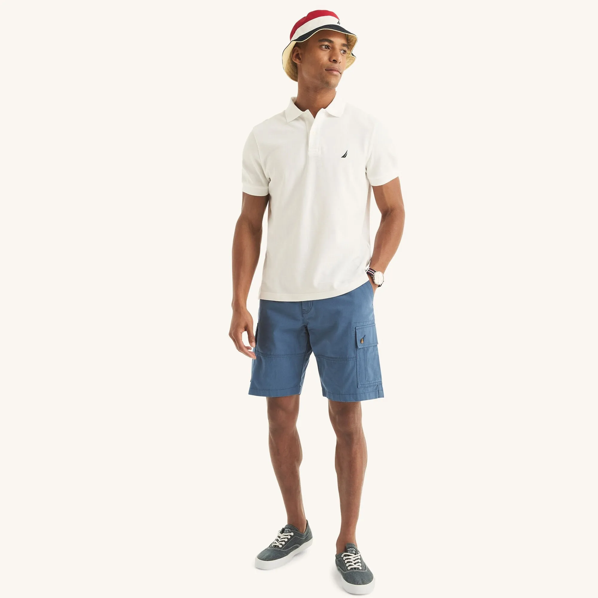 Nautica Mens Slim Fit Deck Polo