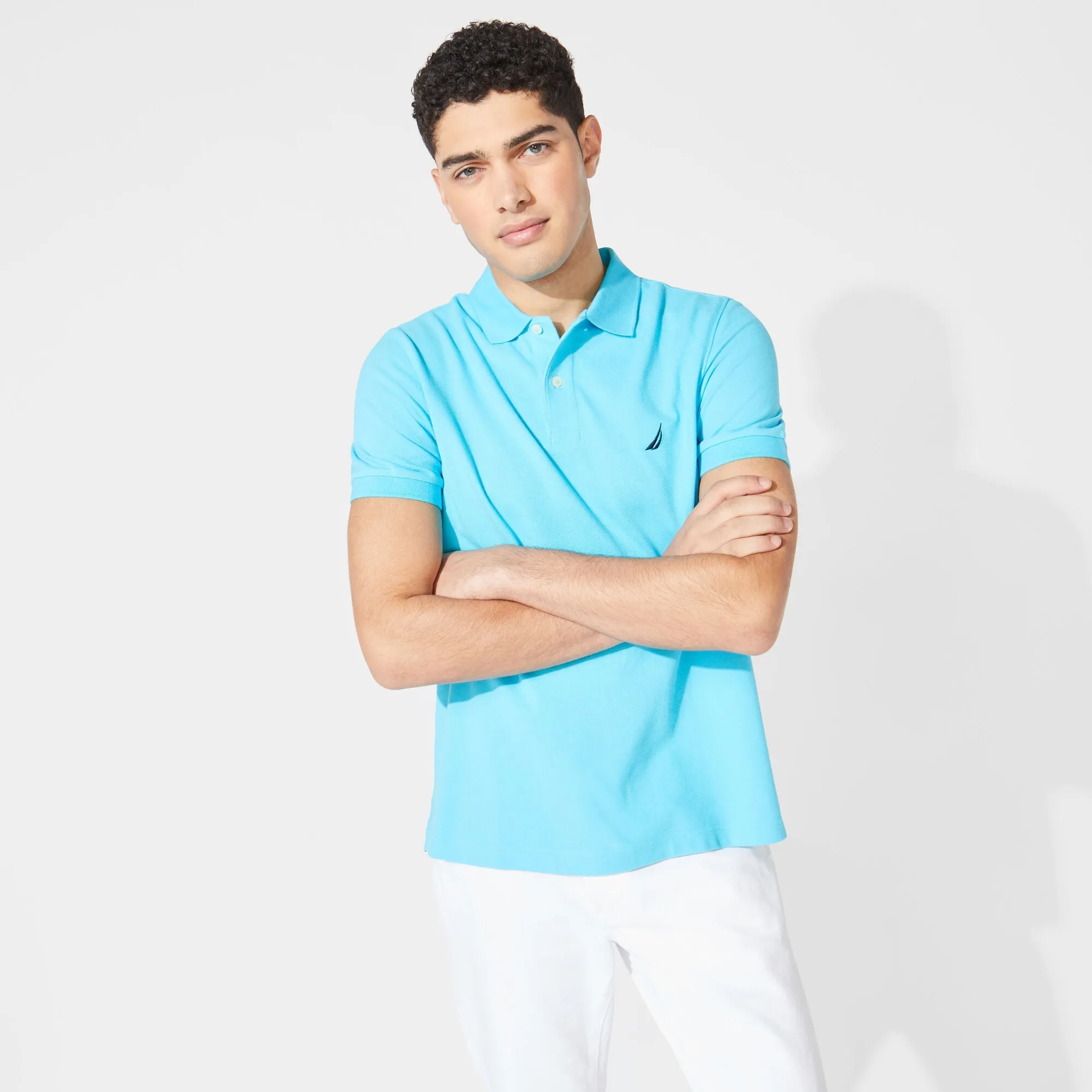 Nautica Mens Slim Fit Deck Polo