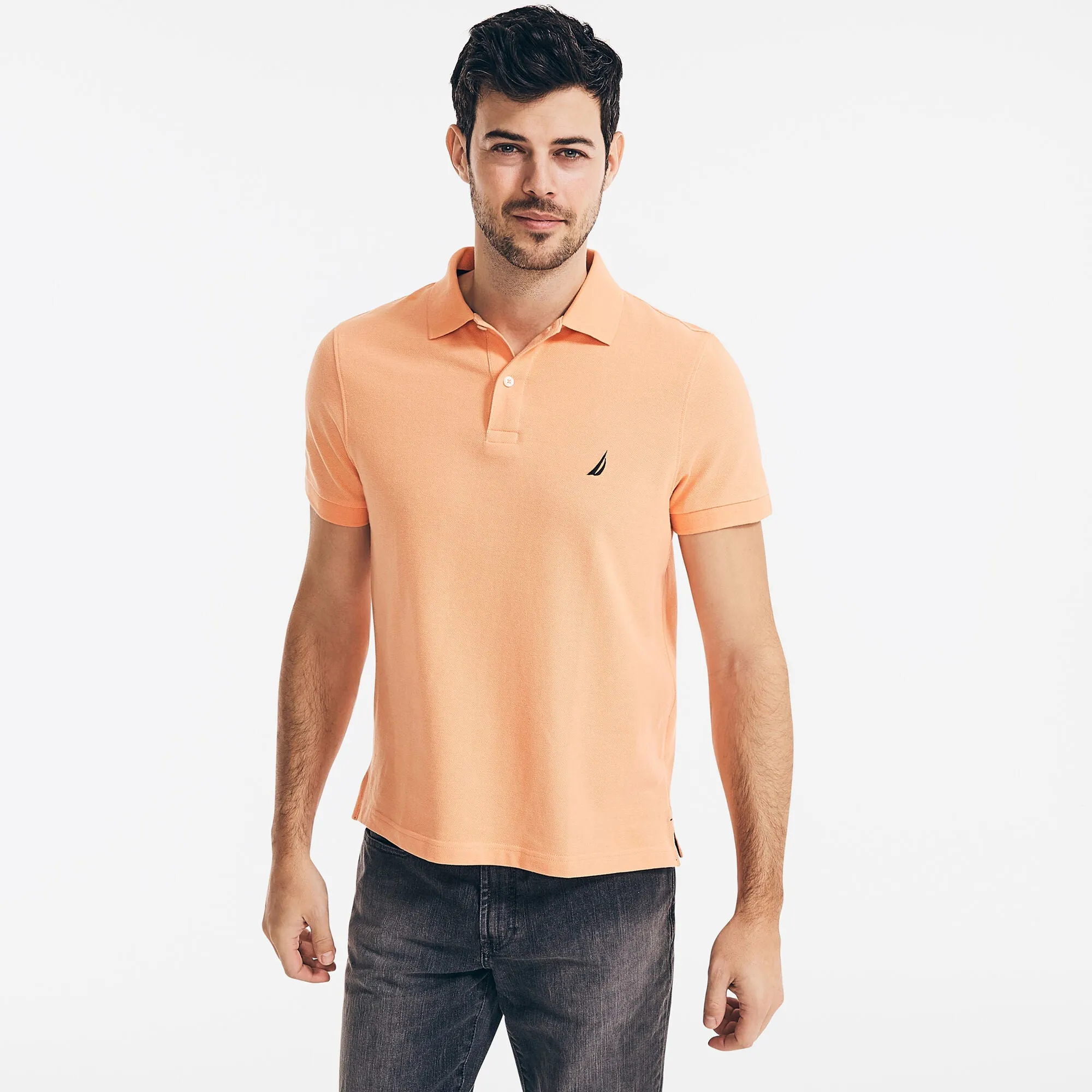 Nautica Mens Slim Fit Deck Polo