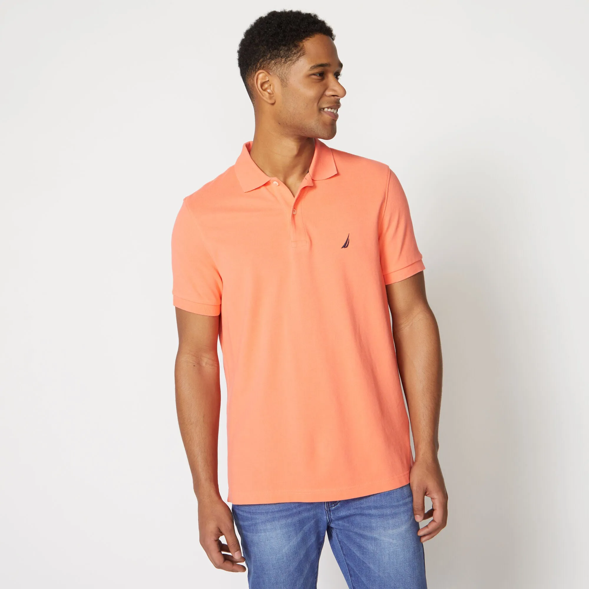 Nautica Mens Slim Fit Deck Polo