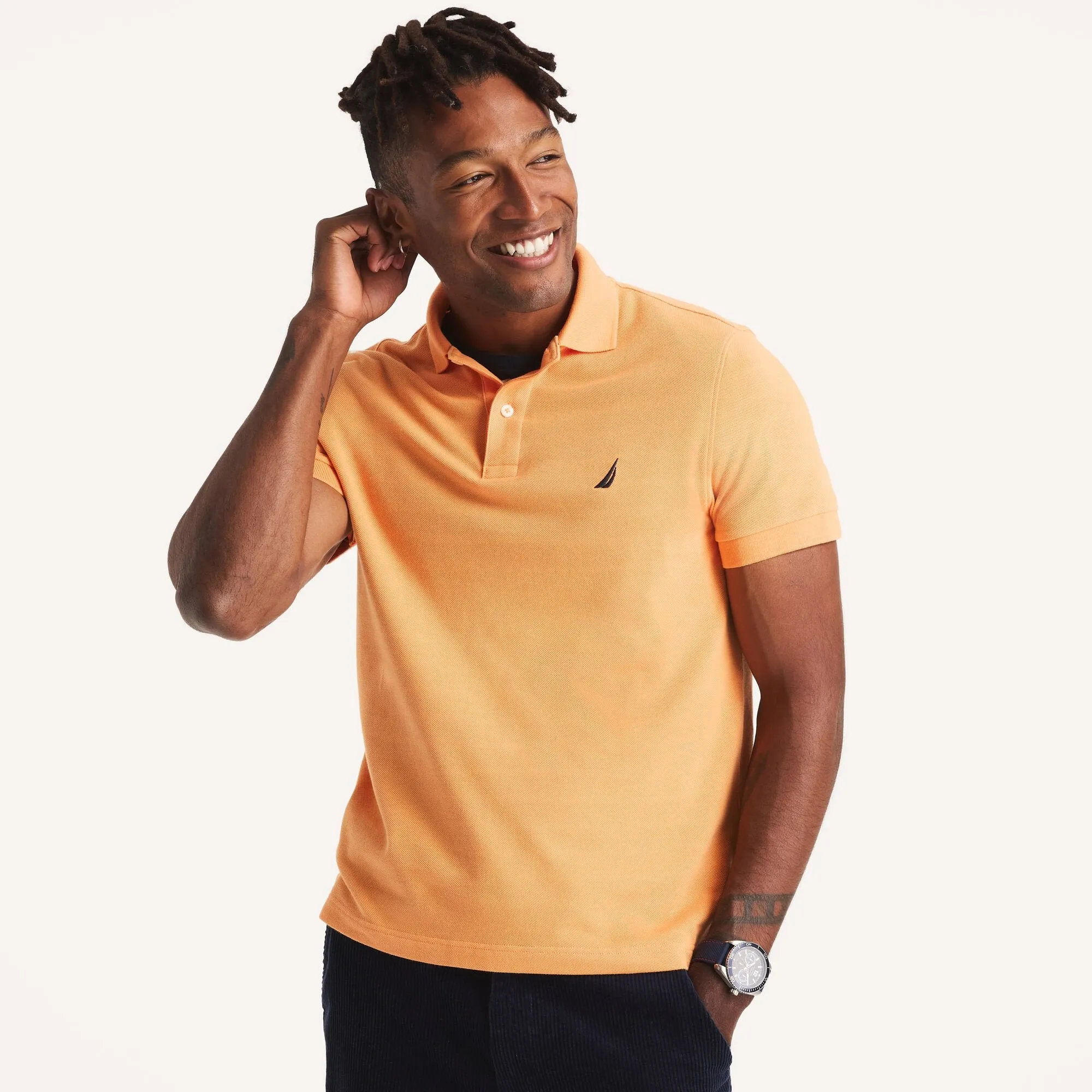 Nautica Mens Slim Fit Deck Polo